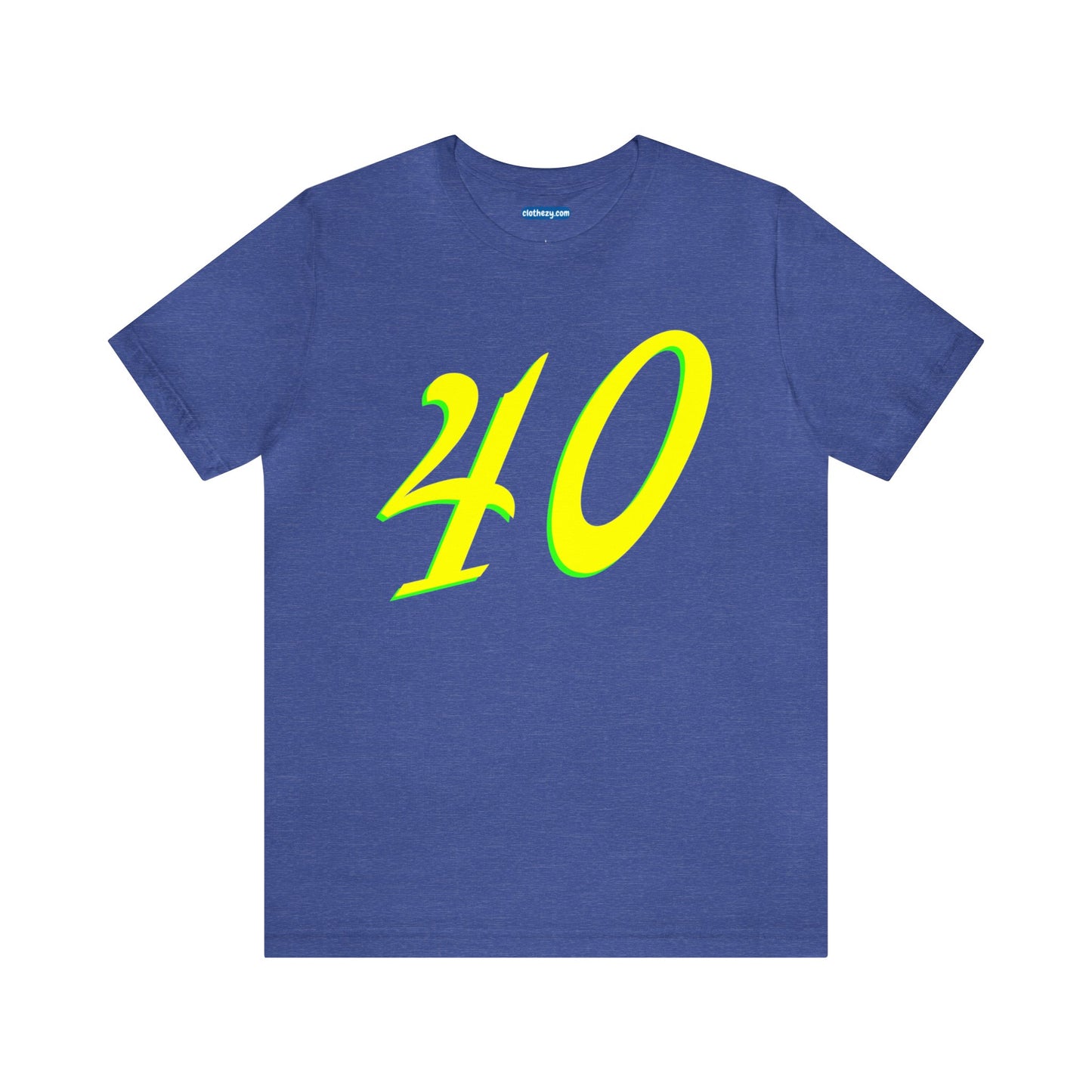 Number 40 Design - Soft Cotton Tee for birthdays and celebrations, Gift for friends and family, Multiple Options by clothezy.com in Royal Blue Heather Size Small - Buy Now