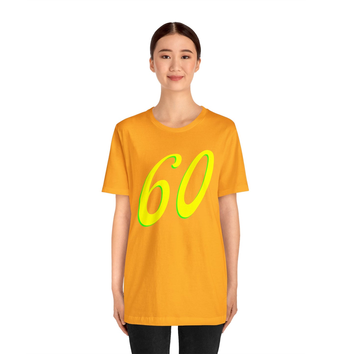 Number 60 Design - Soft Cotton Tee for birthdays and celebrations, Gift for friends and family, Multiple Options by clothezy.com in Black Size Medium - Buy Now