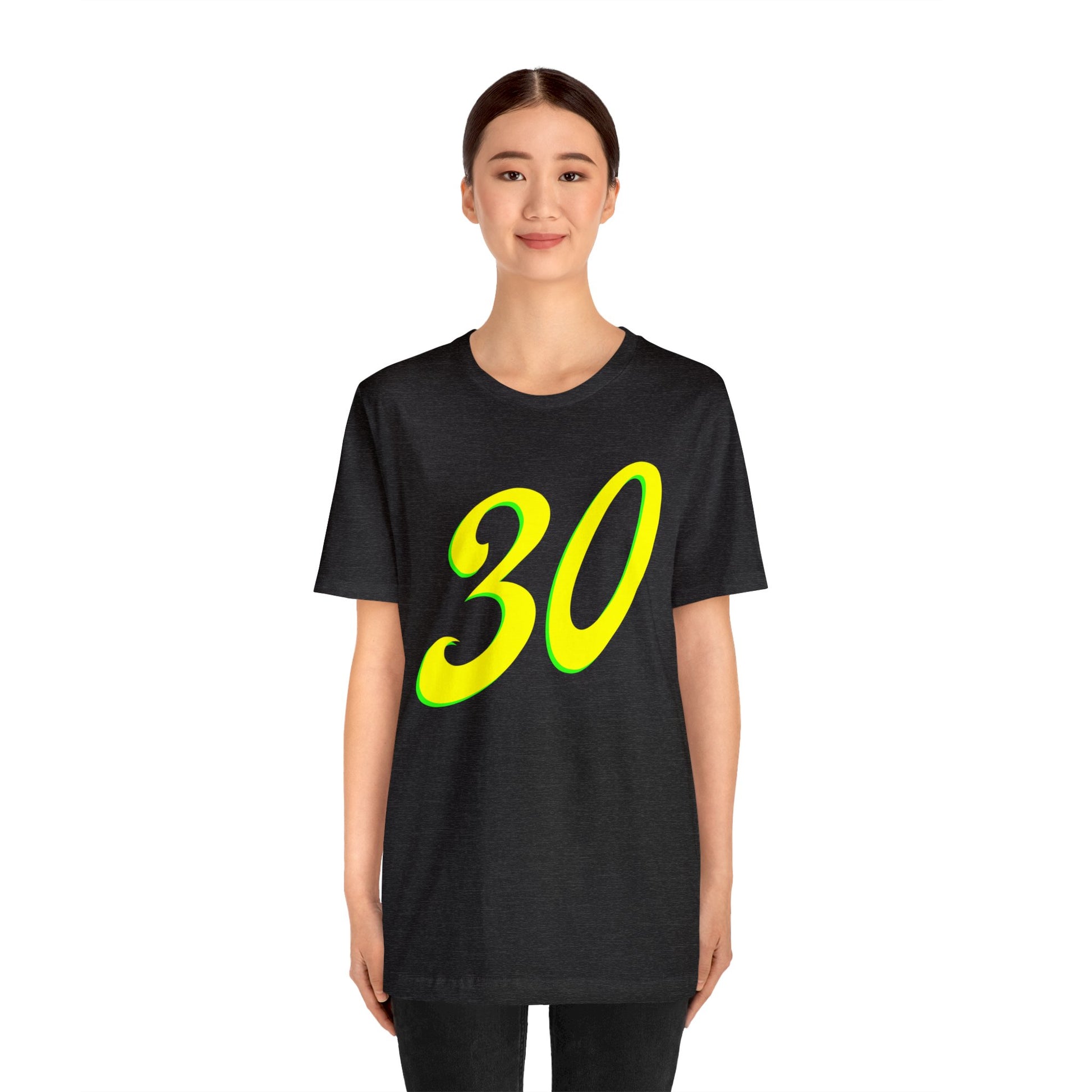 Number 30 Design - Soft Cotton Tee for birthdays and celebrations, Gift for friends and family, Multiple Options by clothezy.com in Asphalt Size Medium - Buy Now