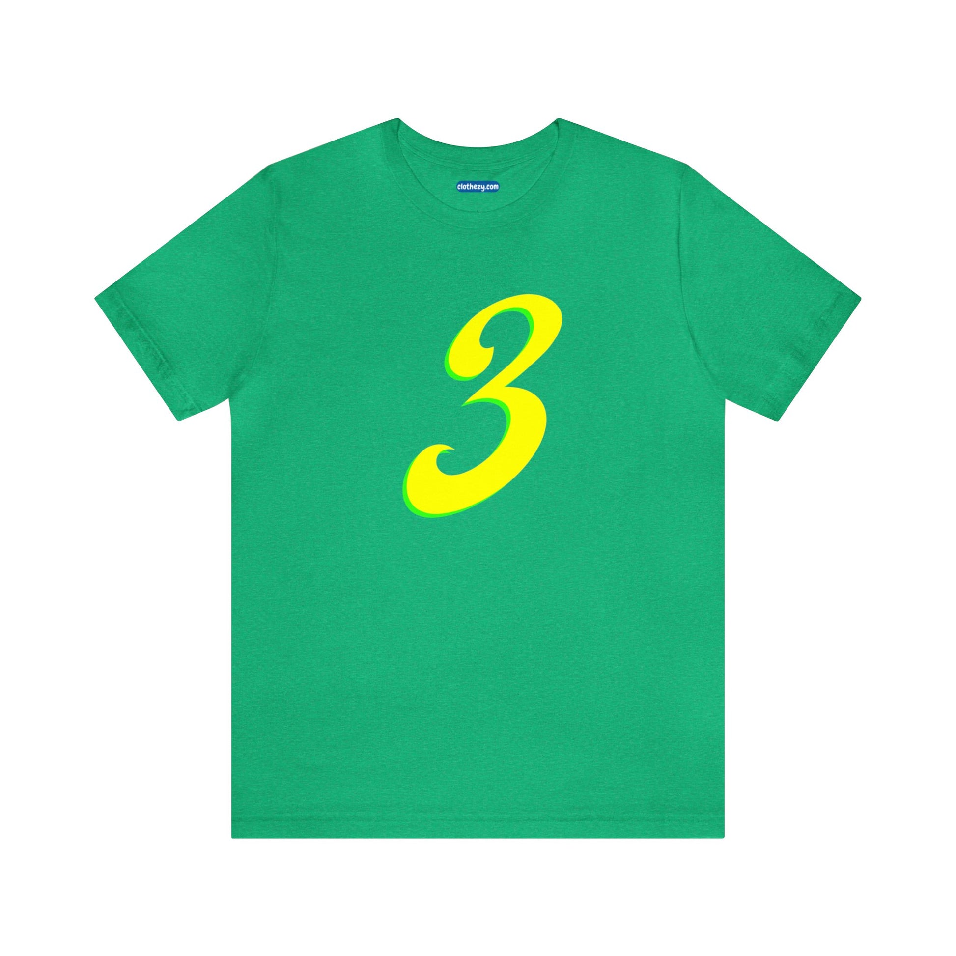 Number 3 Design - Soft Cotton Tee for birthdays and celebrations, Gift for friends and family, Multiple Options by clothezy.com in Royal Blue Heather Size Small - Buy Now
