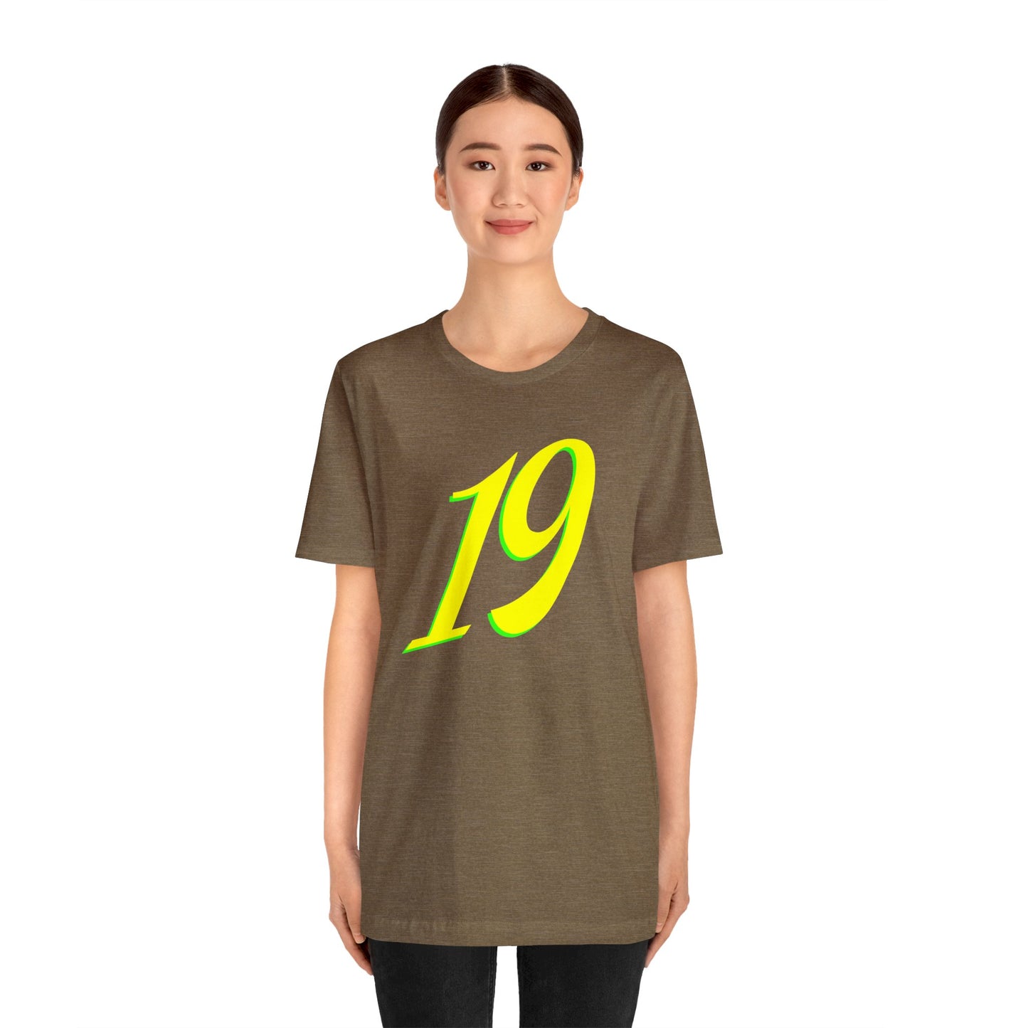 Number 19 Design - Soft Cotton Tee for birthdays and celebrations, Gift for friends and family, Multiple Options by clothezy.com in Dark Grey Heather Size Medium - Buy Now