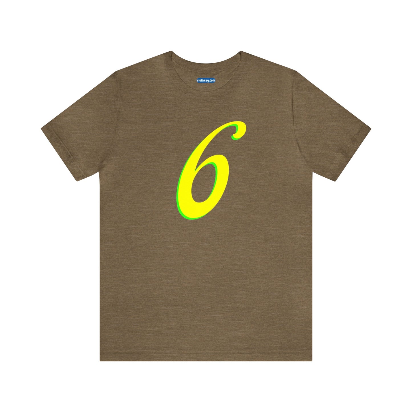 Number 6 Design - Soft Cotton Tee for birthdays and celebrations, Gift for friends and family, Multiple Options by clothezy.com in Asphalt Size Small - Buy Now