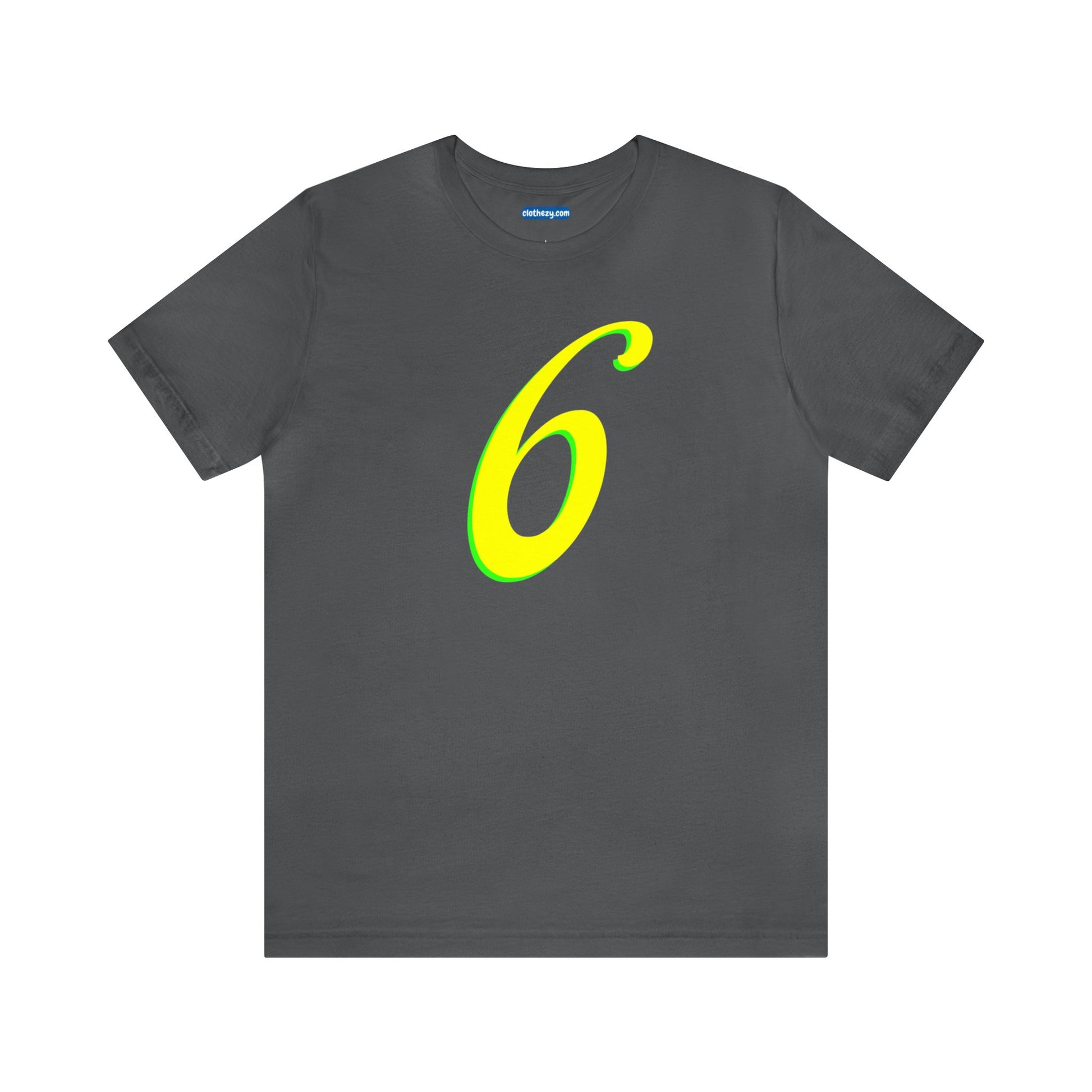 Number 6 Design - Soft Cotton Tee for birthdays and celebrations, Gift for friends and family, Multiple Options by clothezy.com in Black Size Small - Buy Now