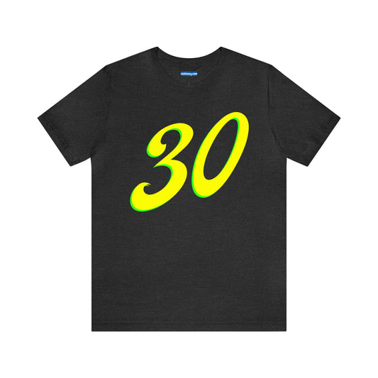 Number 30 Design - Soft Cotton Tee for birthdays and celebrations, Gift for friends and family, Multiple Options by clothezy.com in Asphalt Size Small - Buy Now