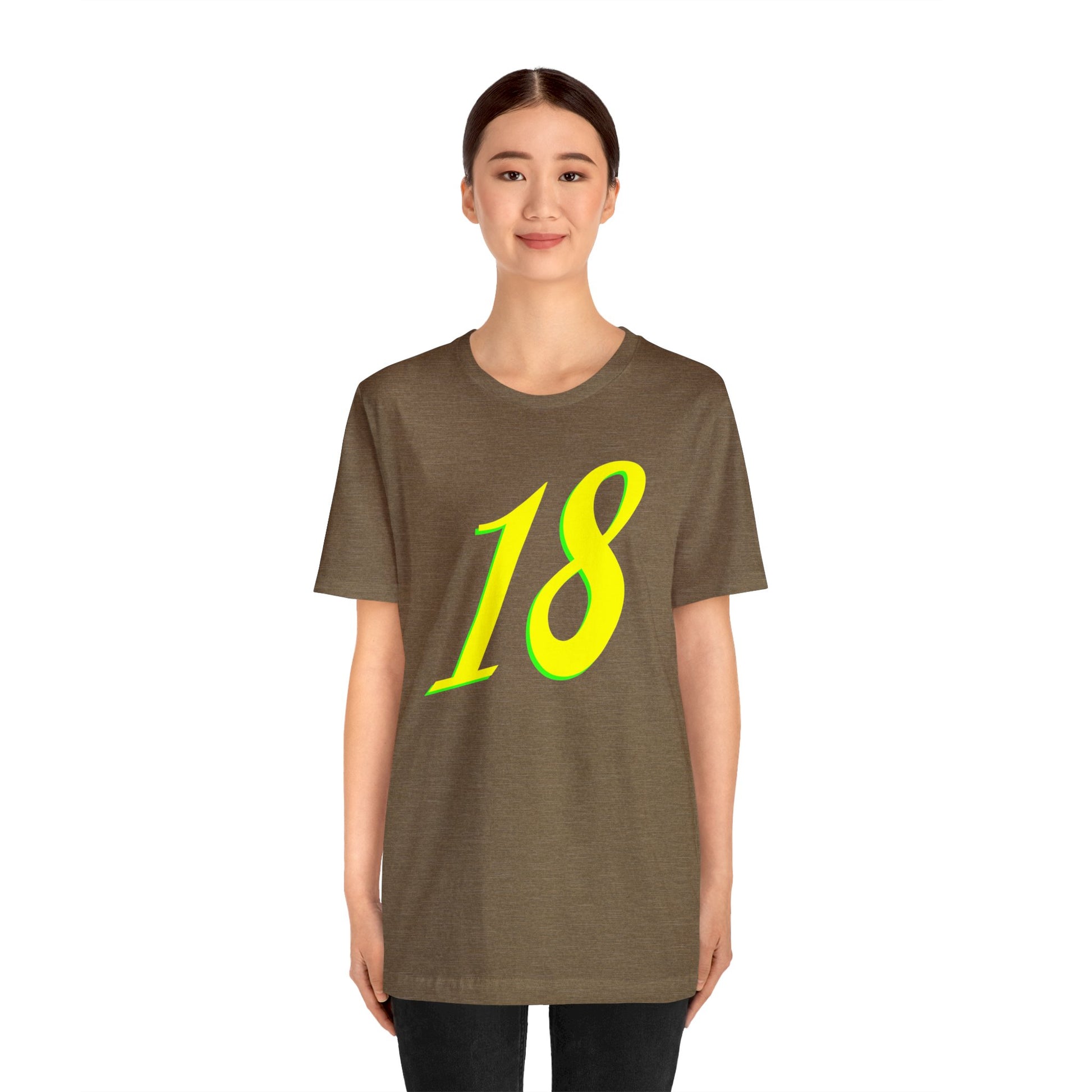 Number 18 Design - Soft Cotton Tee for birthdays and celebrations, Gift for friends and family, Multiple Options by clothezy.com in Royal Blue Heather Size Medium - Buy Now