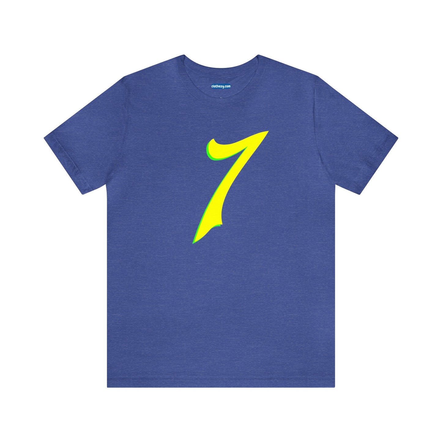 Number 7 Design - Soft Cotton Tee for birthdays and celebrations, Gift for friends and family, Multiple Options by clothezy.com in Royal Blue Heather Size Small - Buy Now