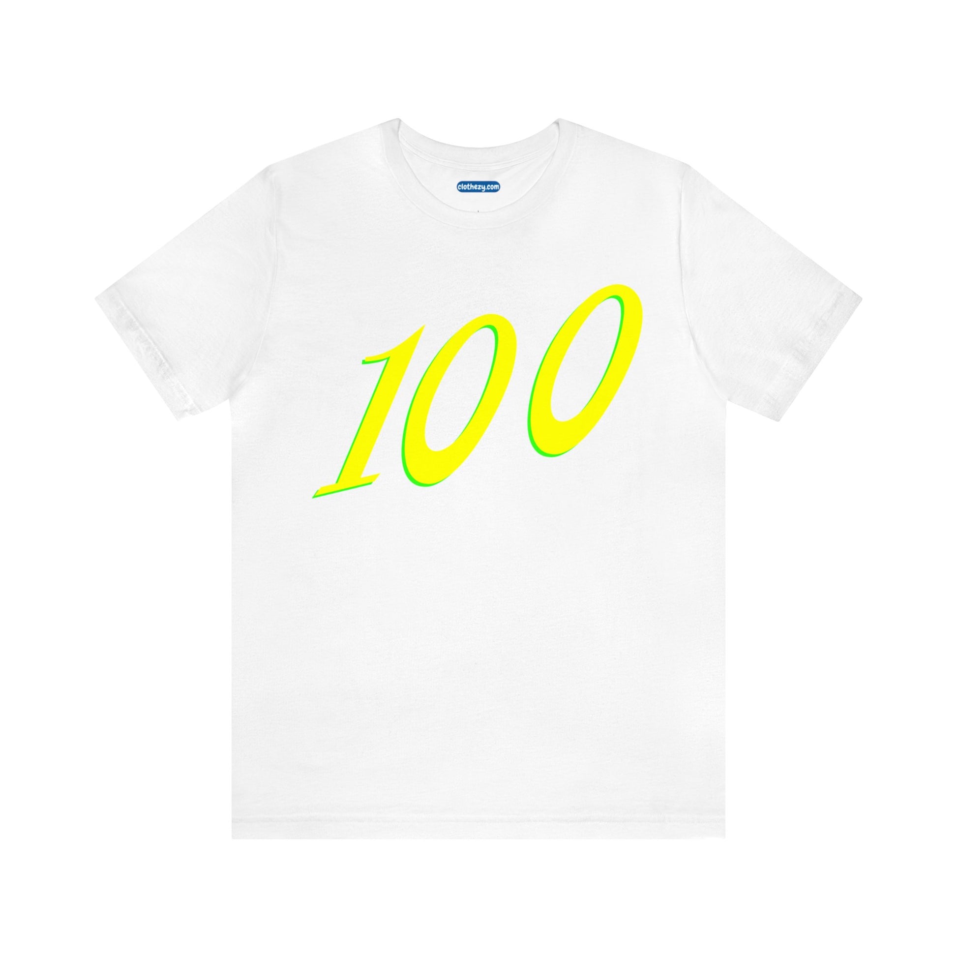 Number 100 Design - Soft Cotton Tee for birthdays and celebrations, Gift for friends and family, Multiple Options by clothezy.com in White Size Small - Buy Now