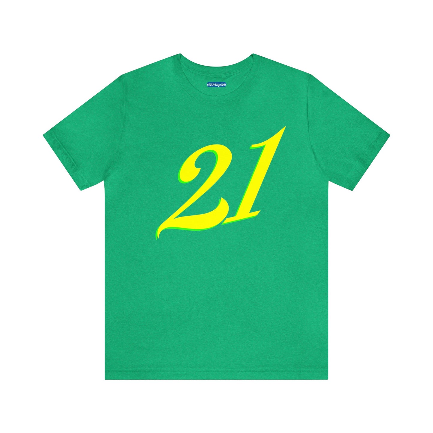 Number 21 Design - Soft Cotton Tee for birthdays and celebrations, Gift for friends and family, Multiple Options by clothezy.com in Royal Blue Heather Size Small - Buy Now