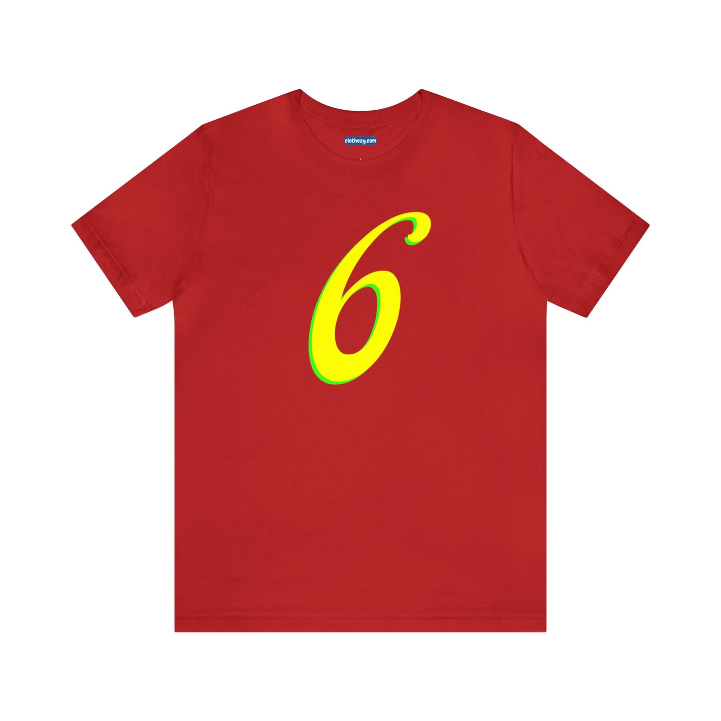 Number 6 Design - Soft Cotton Tee for birthdays and celebrations, Gift for friends and family, Multiple Options by clothezy.com in Purple Size Small - Buy Now