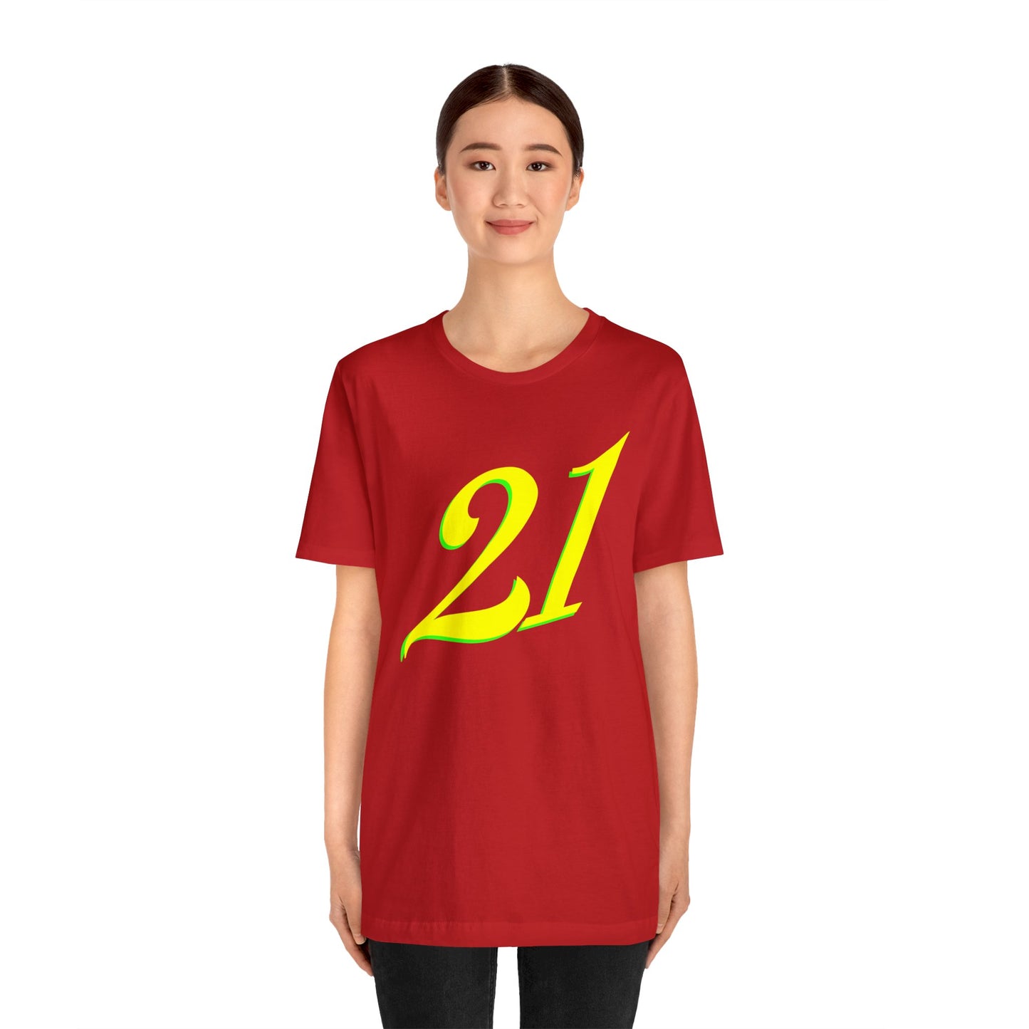 Number 21 Design - Soft Cotton Tee for birthdays and celebrations, Gift for friends and family, Multiple Options by clothezy.com in Asphalt Size Medium - Buy Now