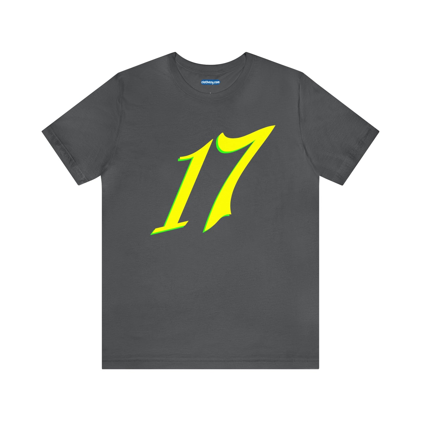 Number 17 Design - Soft Cotton Tee for birthdays and celebrations, Gift for friends and family, Multiple Options by clothezy.com in Black Size Small - Buy Now
