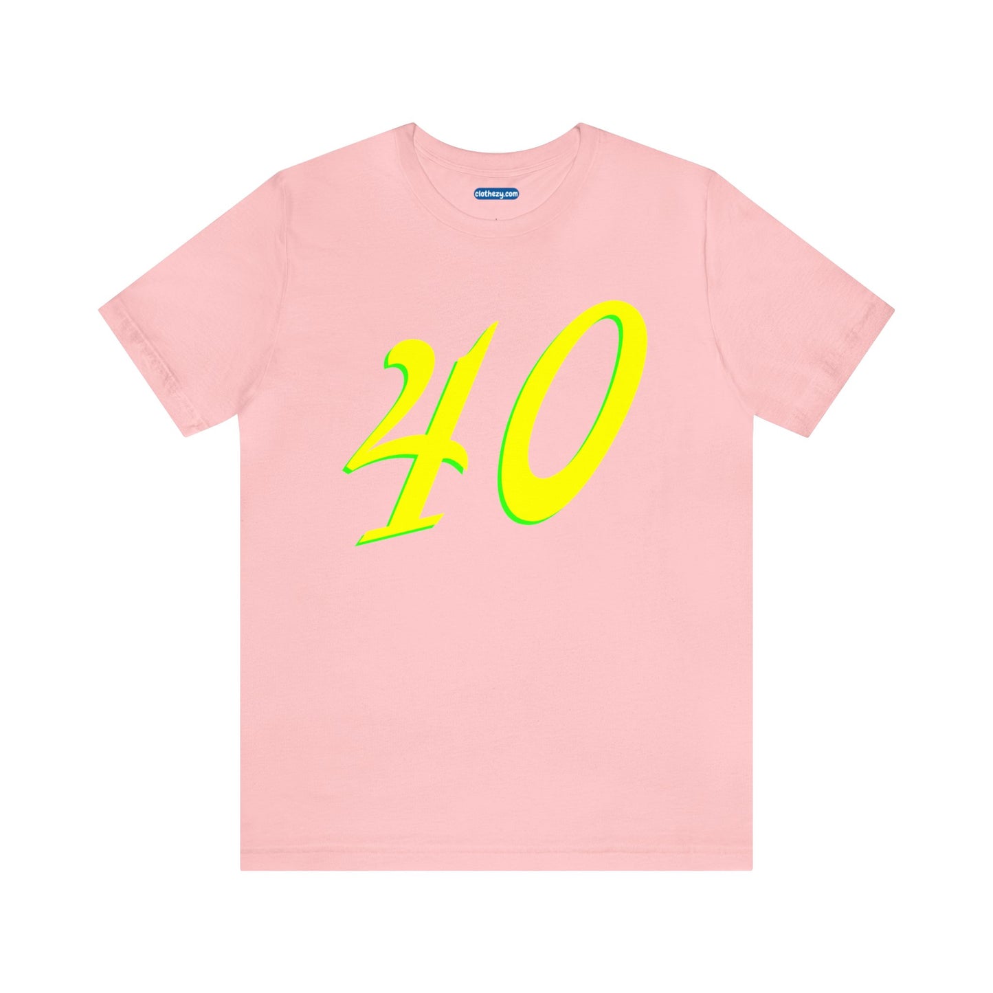 Number 40 Design - Soft Cotton Tee for birthdays and celebrations, Gift for friends and family, Multiple Options by clothezy.com in Pink Size Small - Buy Now