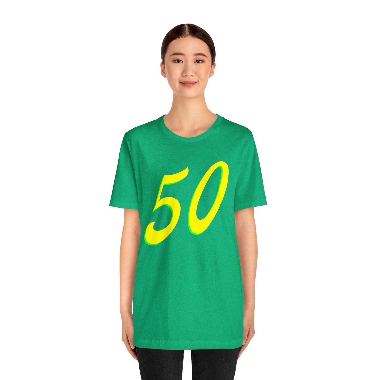 Number 50 Design - Soft Cotton Tee for birthdays and celebrations, Gift for friends and family, Multiple Options by clothezy.com in Dark Grey Heather Size Medium - Buy Now