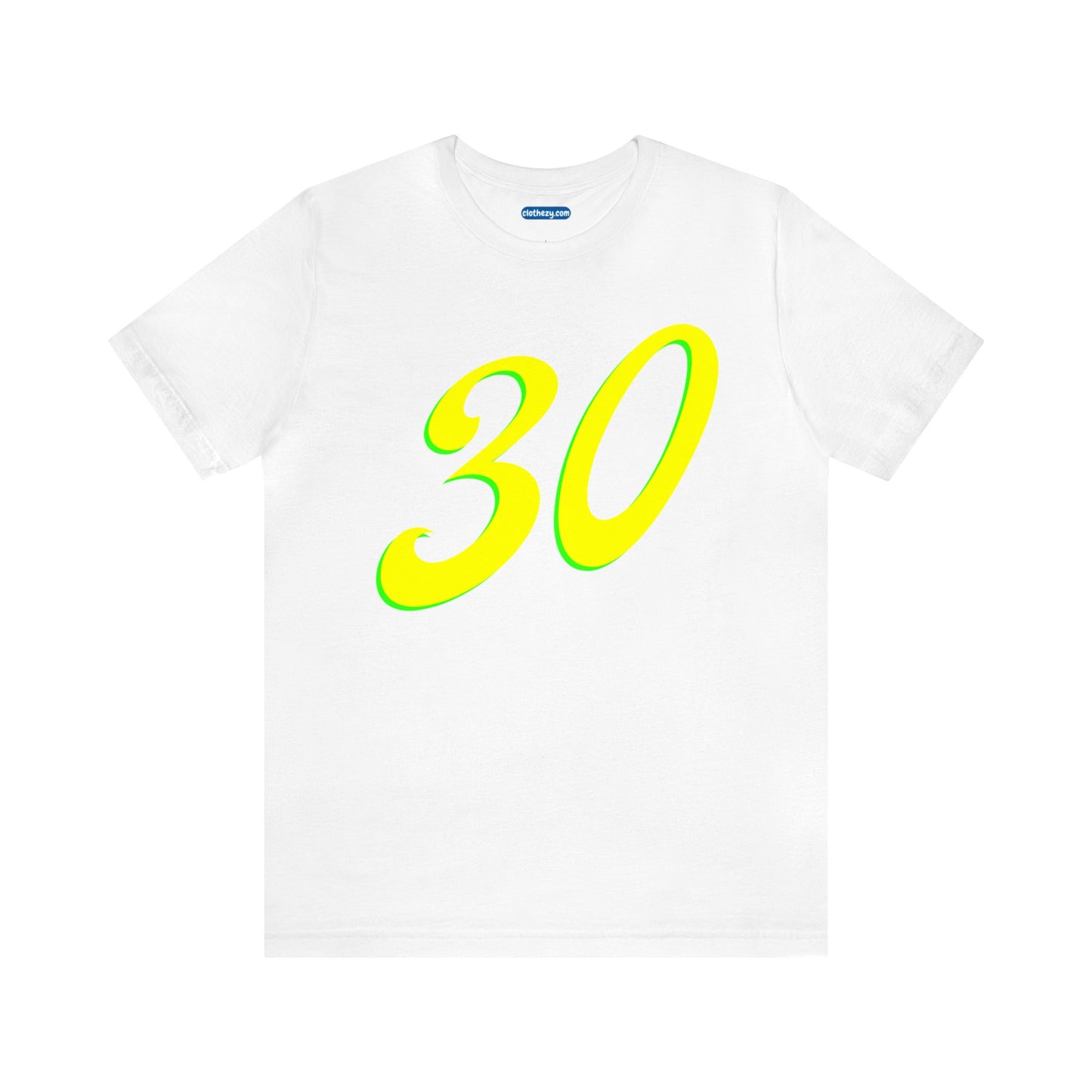 Number 30 Design - Soft Cotton Tee for birthdays and celebrations, Gift for friends and family, Multiple Options by clothezy.com in White Size Small - Buy Now