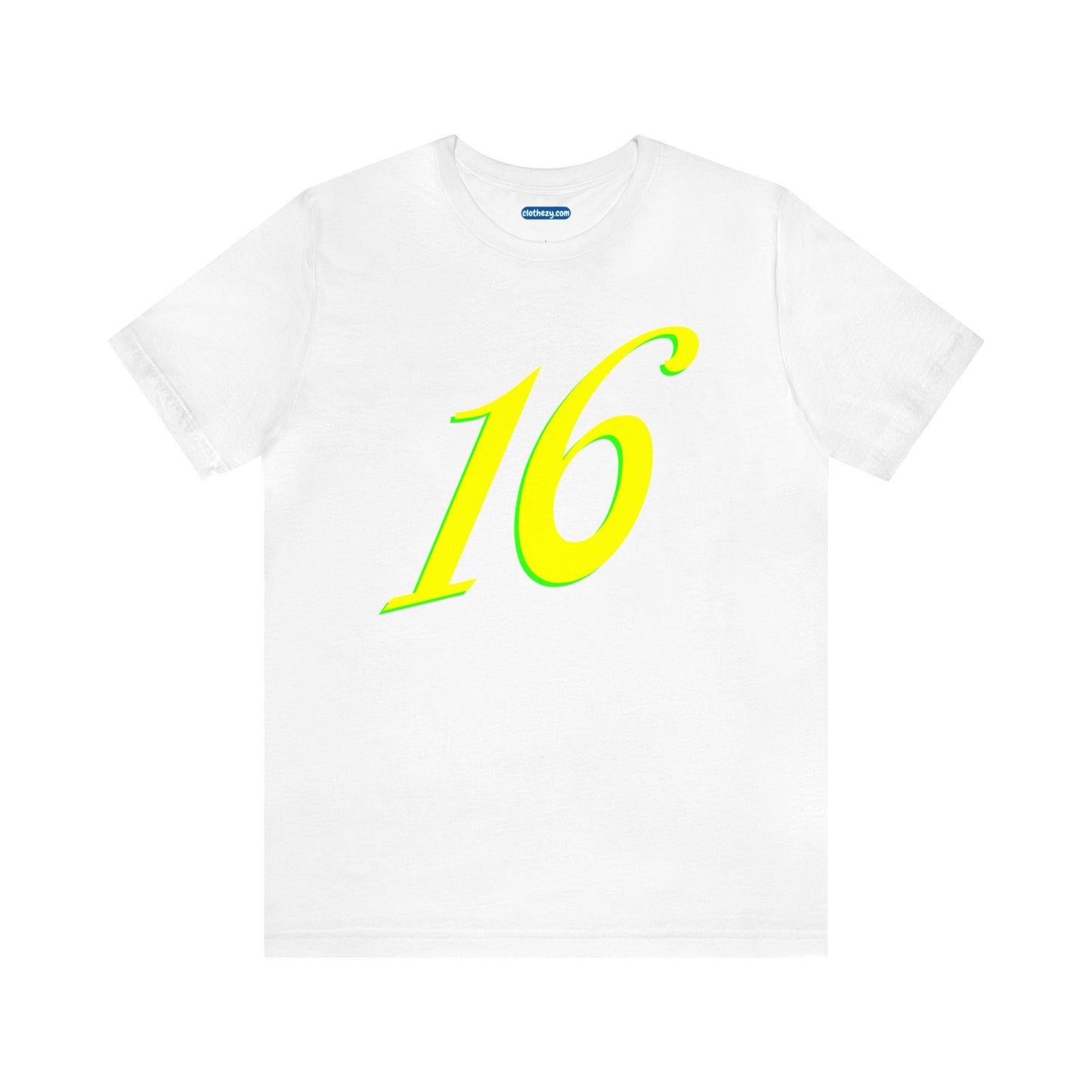 Number 16 Design - Soft Cotton Tee for birthdays and celebrations, Gift for friends and family, Multiple Options by clothezy.com in White Size Small - Buy Now