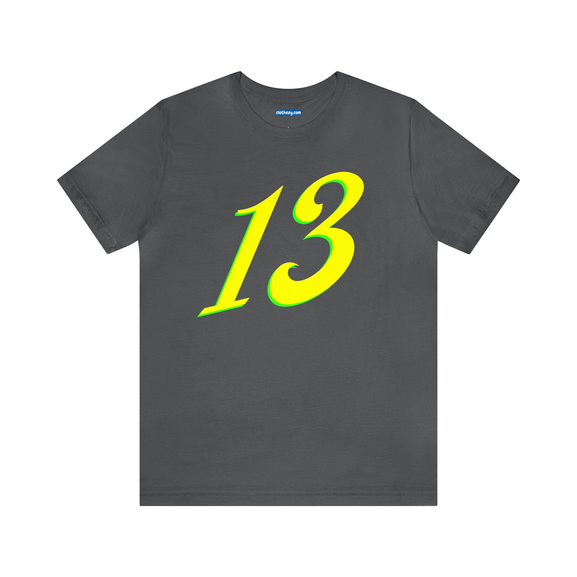 Number 13 Design - Soft Cotton Tee for birthdays and celebrations, Gift for friends and family, Multiple Options by clothezy.com in Black Size Small - Buy Now