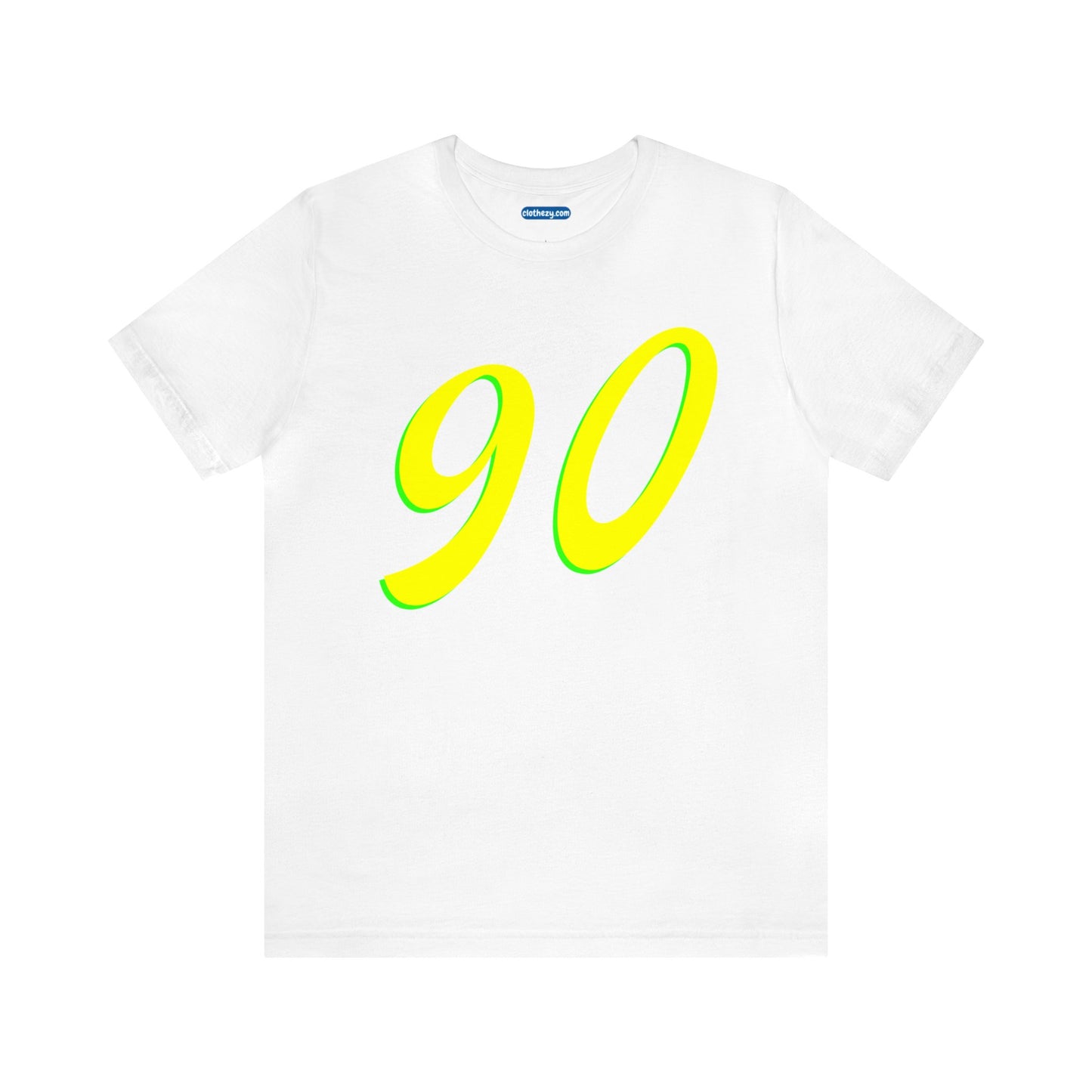 Number 90 Design - Soft Cotton Tee for birthdays and celebrations, Gift for friends and family, Multiple Options by clothezy.com in White Size Small - Buy Now