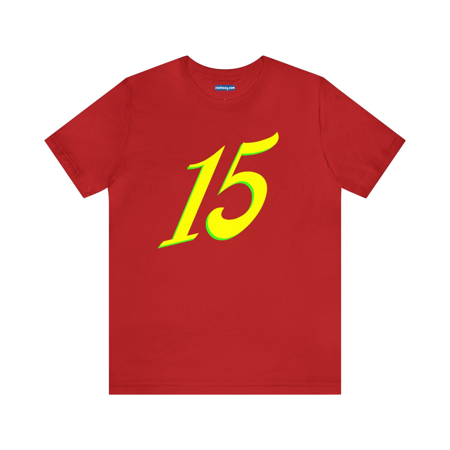 Number 15 Design - Soft Cotton Tee for birthdays and celebrations, Gift for friends and family, Multiple Options by clothezy.com in Purple Size Small - Buy Now