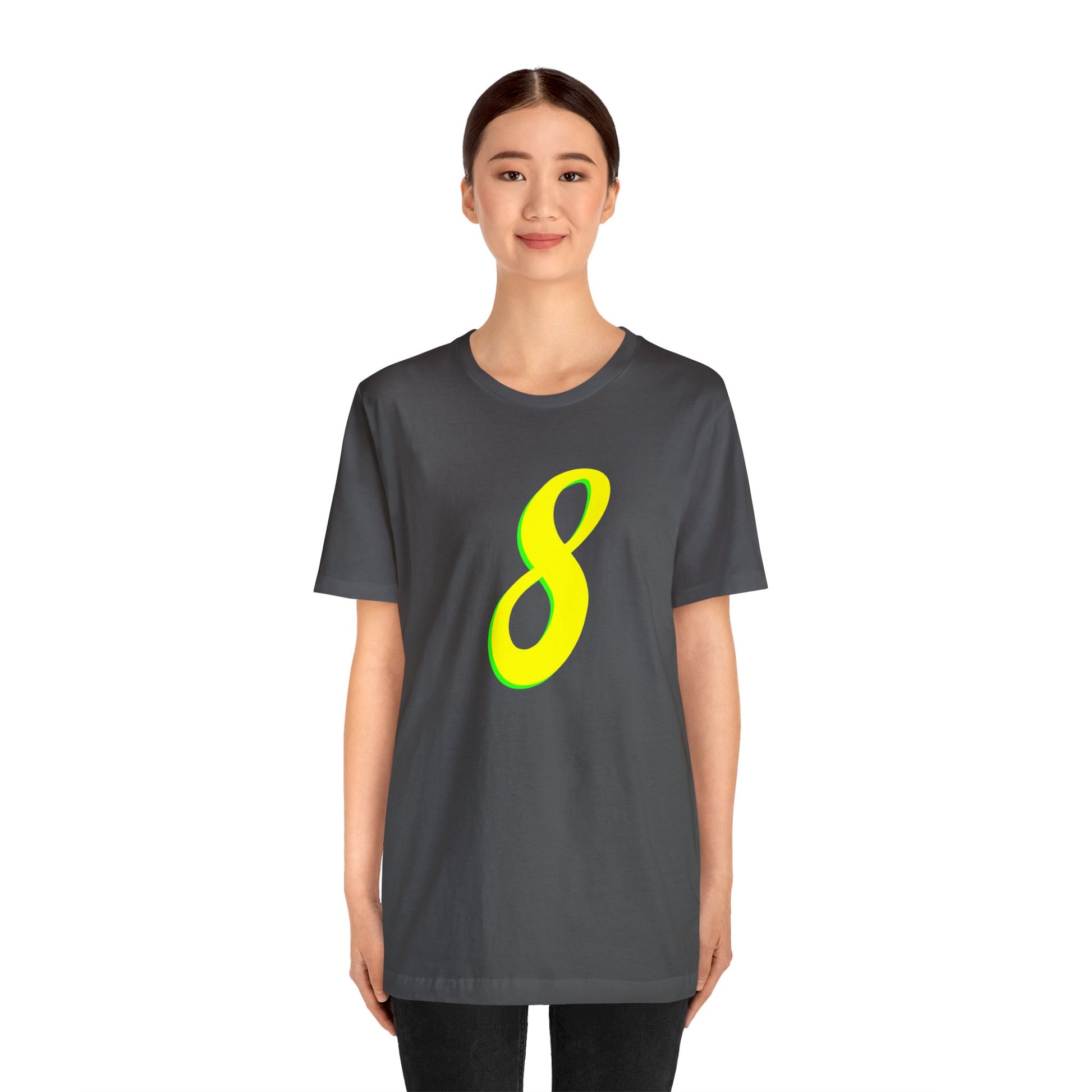 Number 8 Design - Soft Cotton Tee for birthdays and celebrations, Gift for friends and family, Multiple Options by clothezy.com in Black Size Medium - Buy Now