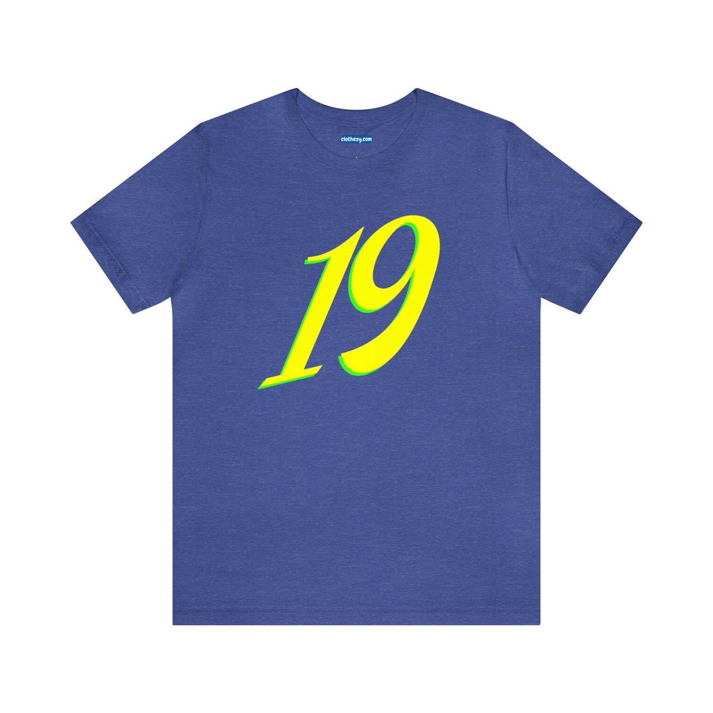 Number 19 Design - Soft Cotton Tee for birthdays and celebrations, Gift for friends and family, Multiple Options by clothezy.com in Navy Size Small - Buy Now