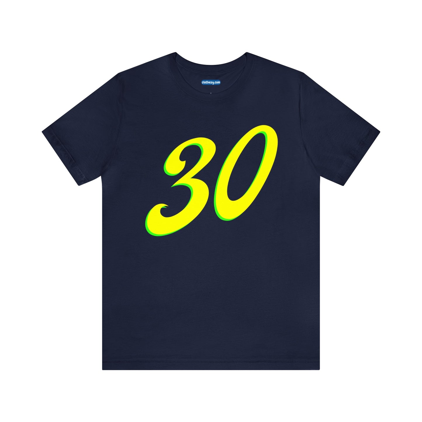 Number 30 Design - Soft Cotton Tee for birthdays and celebrations, Gift for friends and family, Multiple Options by clothezy.com in Navy Size Small - Buy Now