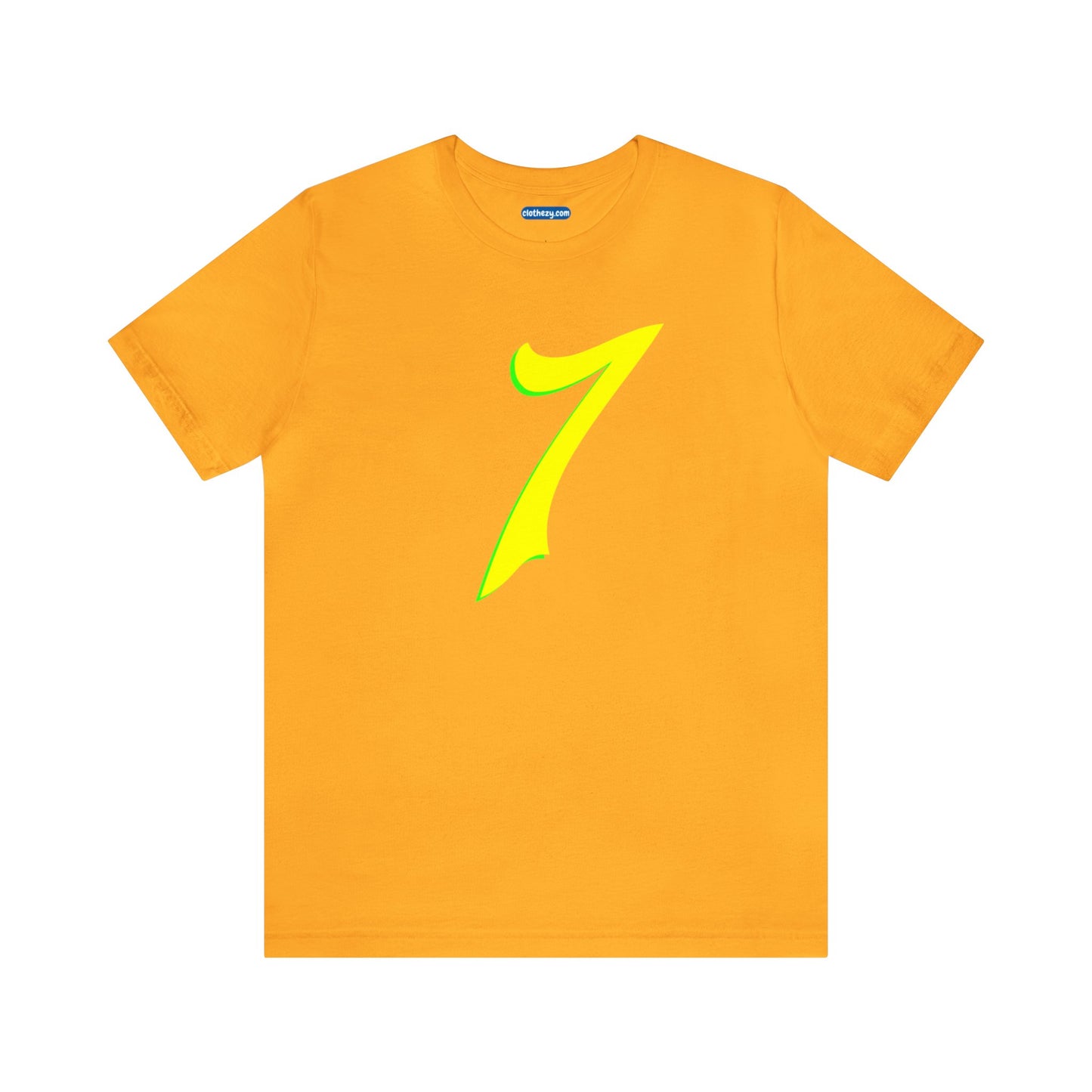 Number 7 Design - Soft Cotton Tee for birthdays and celebrations, Gift for friends and family, Multiple Options by clothezy.com in Green Heather Size Small - Buy Now