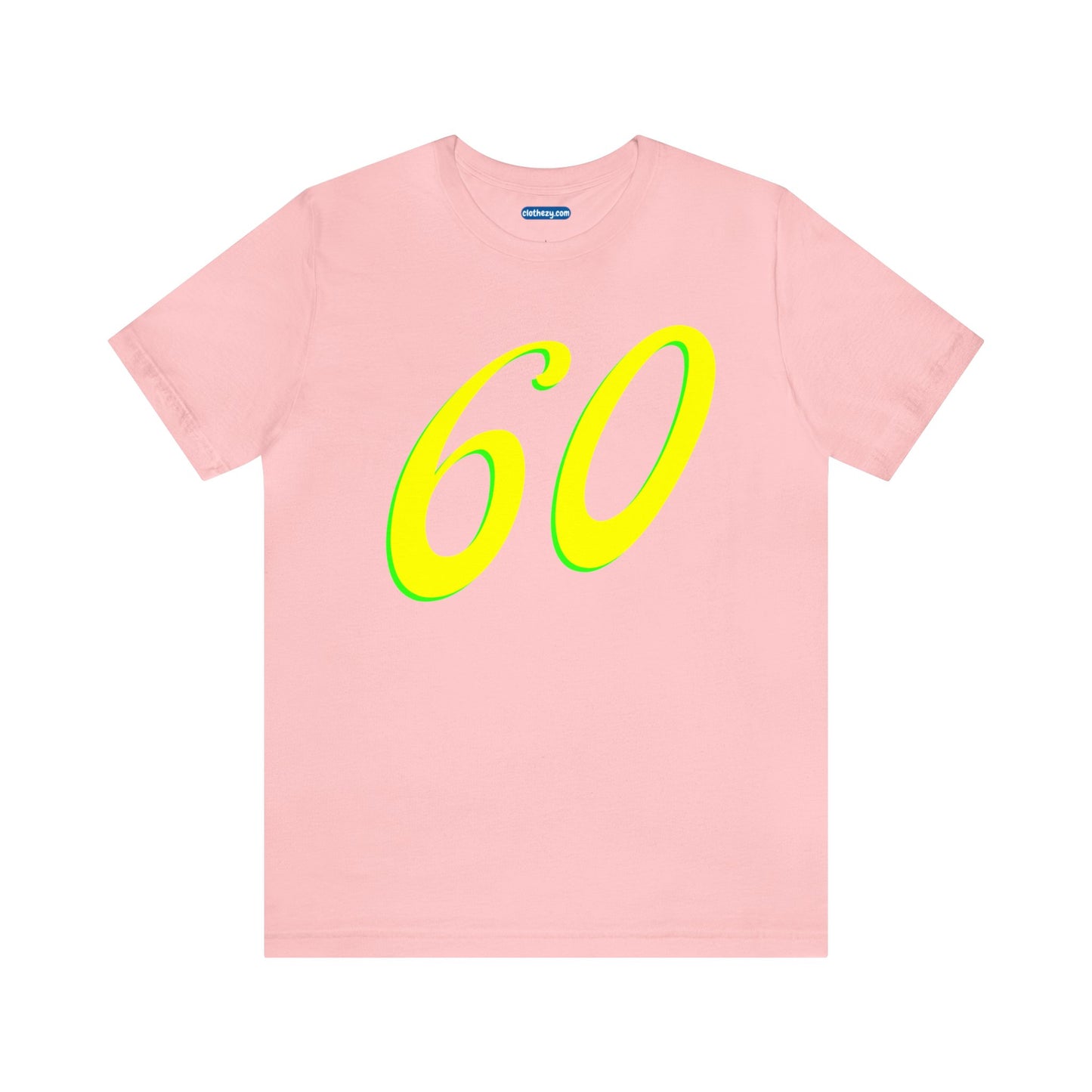 Number 60 Design - Soft Cotton Tee for birthdays and celebrations, Gift for friends and family, Multiple Options by clothezy.com in Pink Size Small - Buy Now