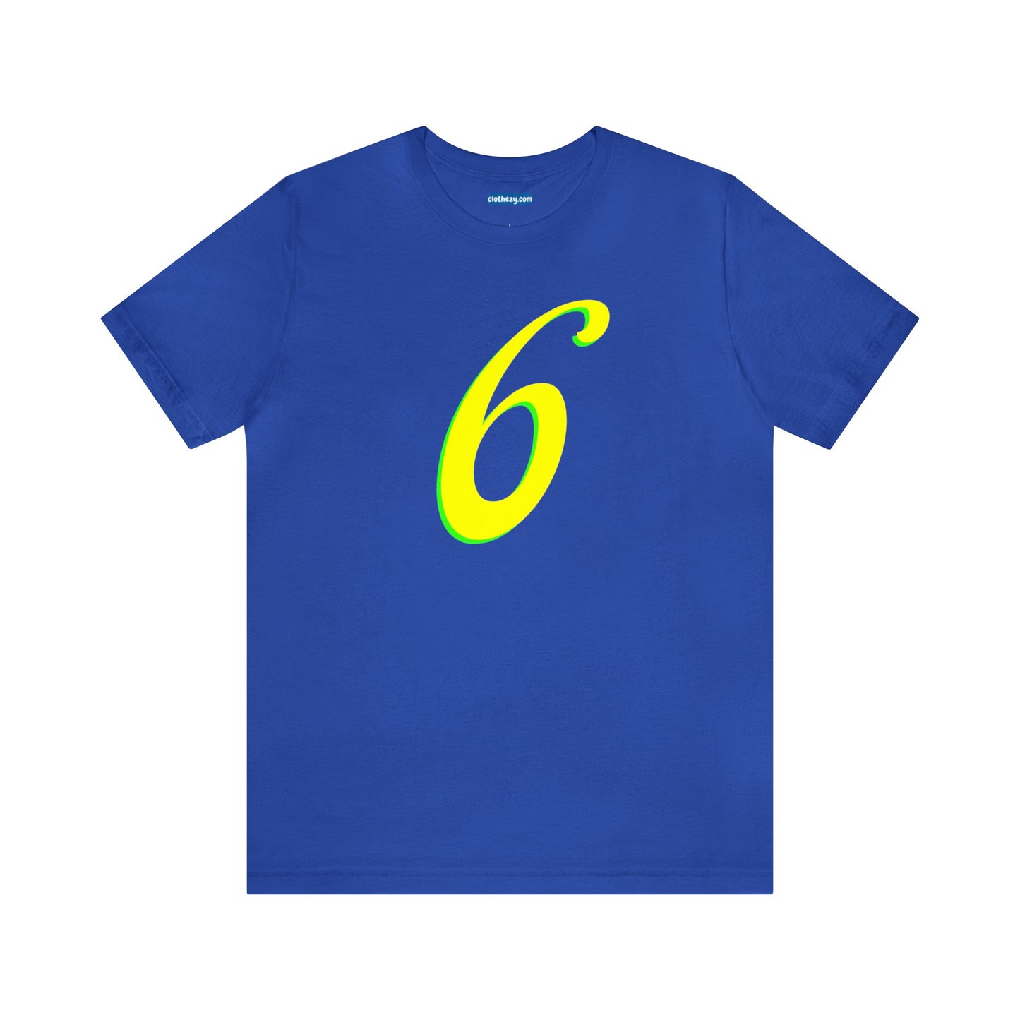 Number 6 Design - Soft Cotton Tee for birthdays and celebrations, Gift for friends and family, Multiple Options by clothezy.com in White Size Small - Buy Now