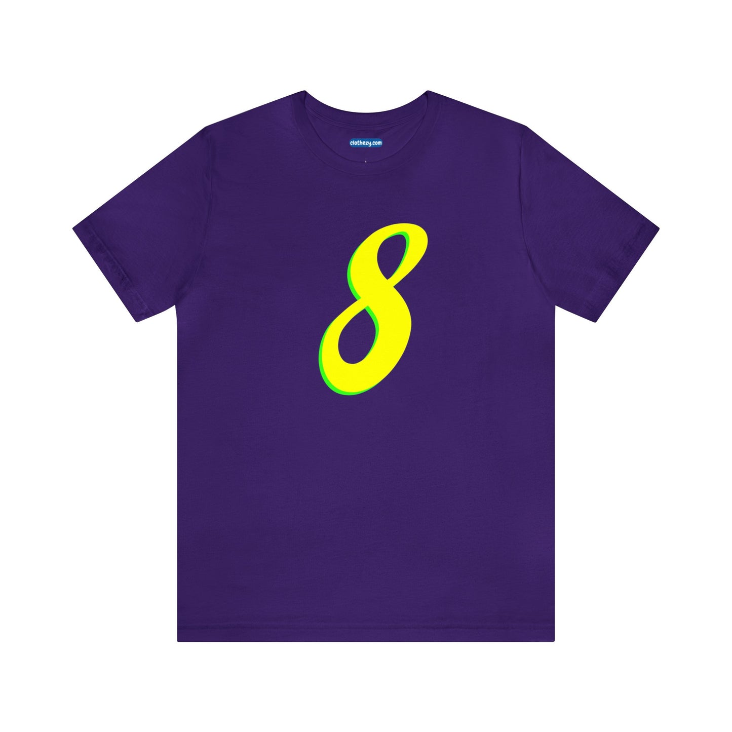 Number 8 Design - Soft Cotton Tee for birthdays and celebrations, Gift for friends and family, Multiple Options by clothezy.com in Royal Blue Size Small - Buy Now