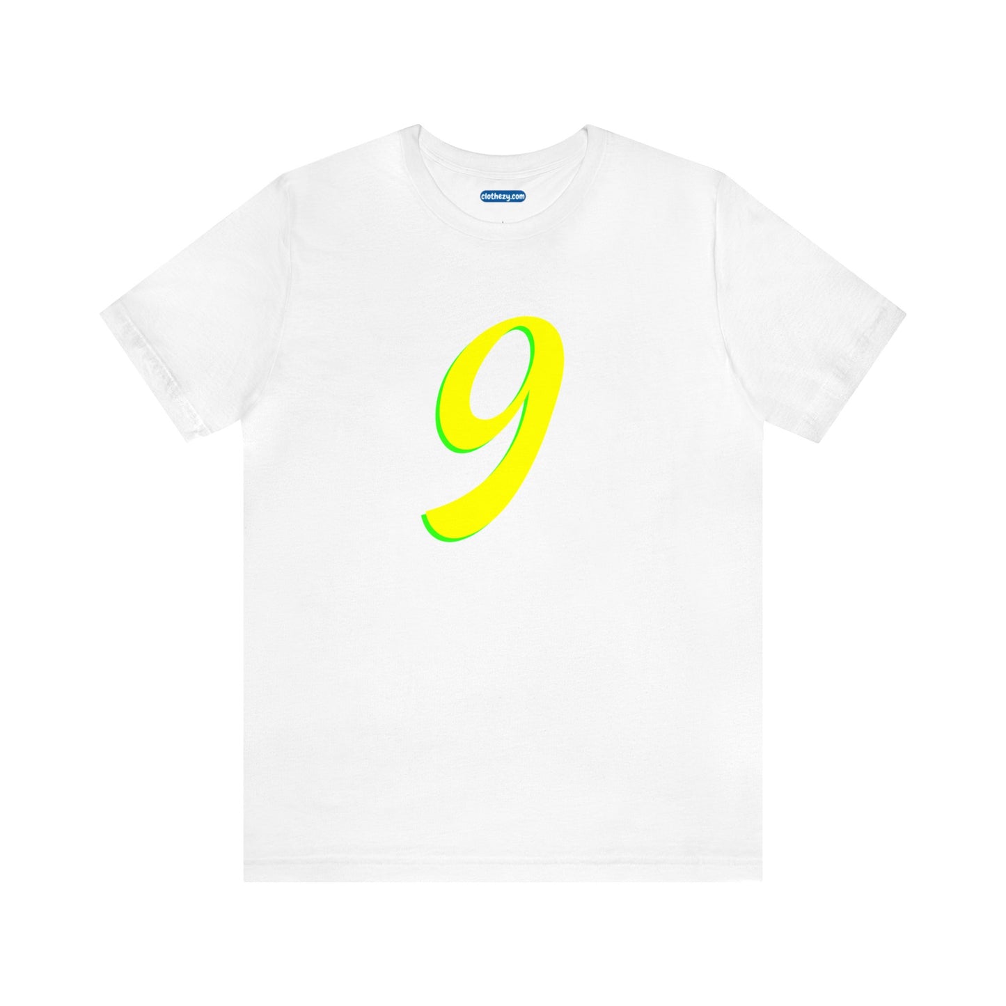Number 9 Design - Soft Cotton Tee for birthdays and celebrations, Gift for friends and family, Multiple Options by clothezy.com in White Size Small - Buy Now