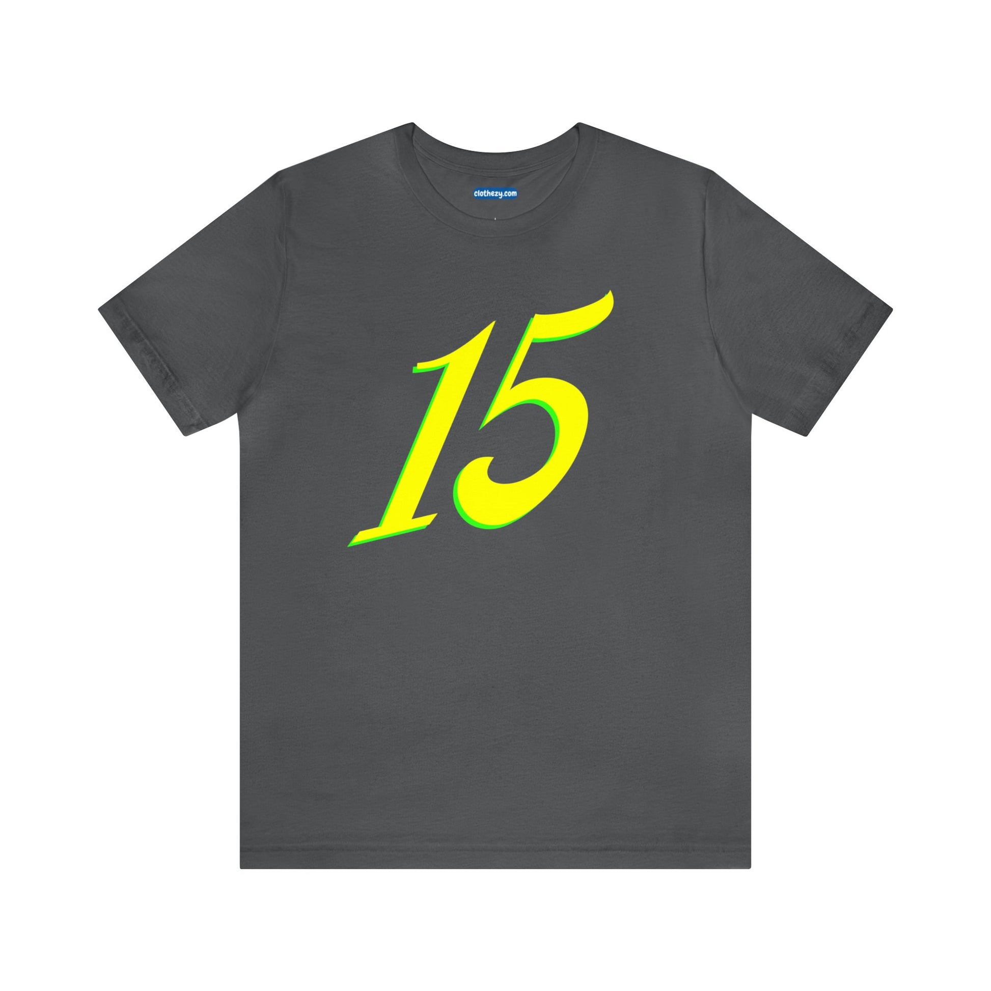 Number 15 Design - Soft Cotton Tee for birthdays and celebrations, Gift for friends and family, Multiple Options by clothezy.com in Black Size Small - Buy Now