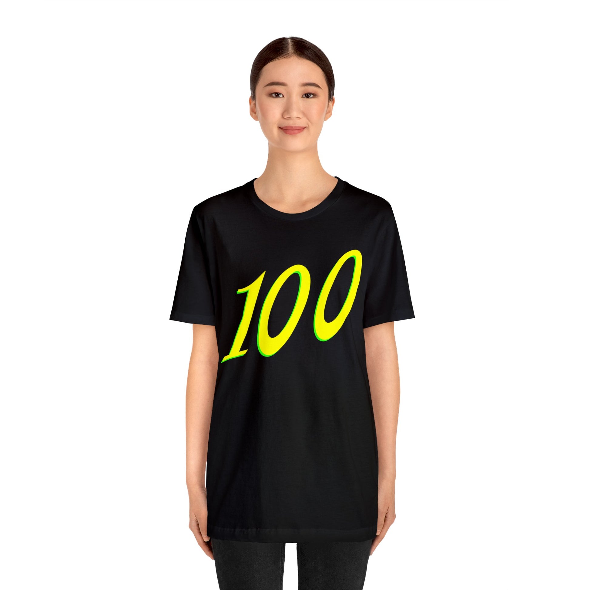 Number 100 Design - Soft Cotton Tee for birthdays and celebrations, Gift for friends and family, Multiple Options by clothezy.com in Asphalt Size Medium - Buy Now