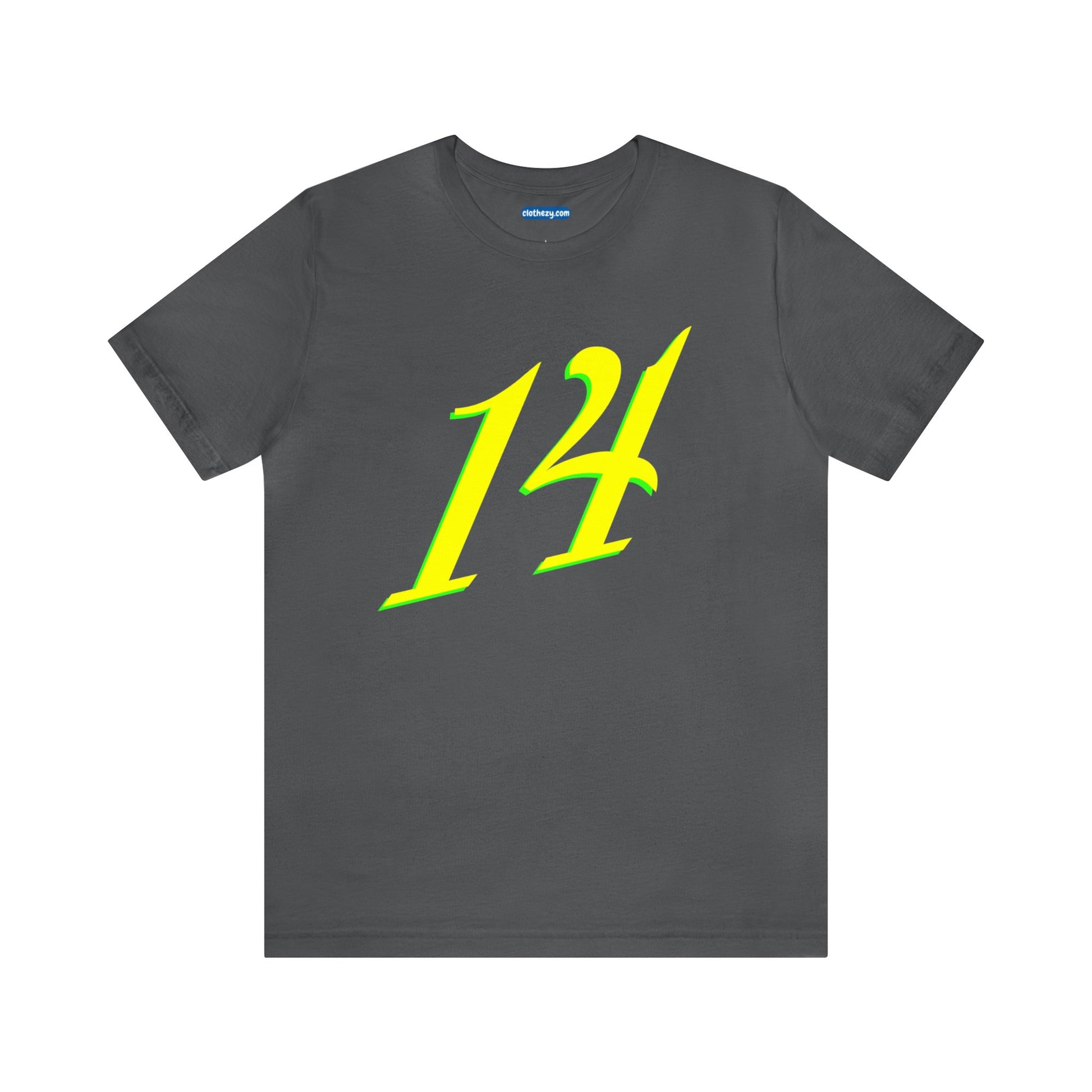 Number 14 Design - Soft Cotton Tee for birthdays and celebrations, Gift for friends and family, Multiple Options by clothezy.com in Black Size Small - Buy Now