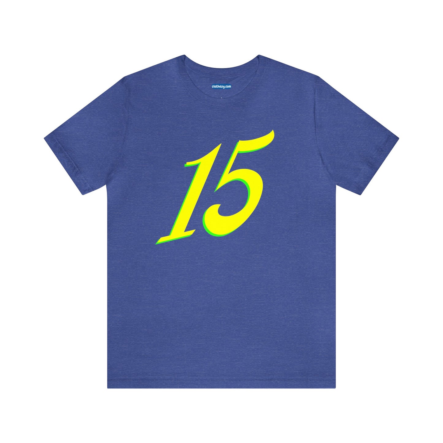 Number 15 Design - Soft Cotton Tee for birthdays and celebrations, Gift for friends and family, Multiple Options by clothezy.com in Navy Size Small - Buy Now
