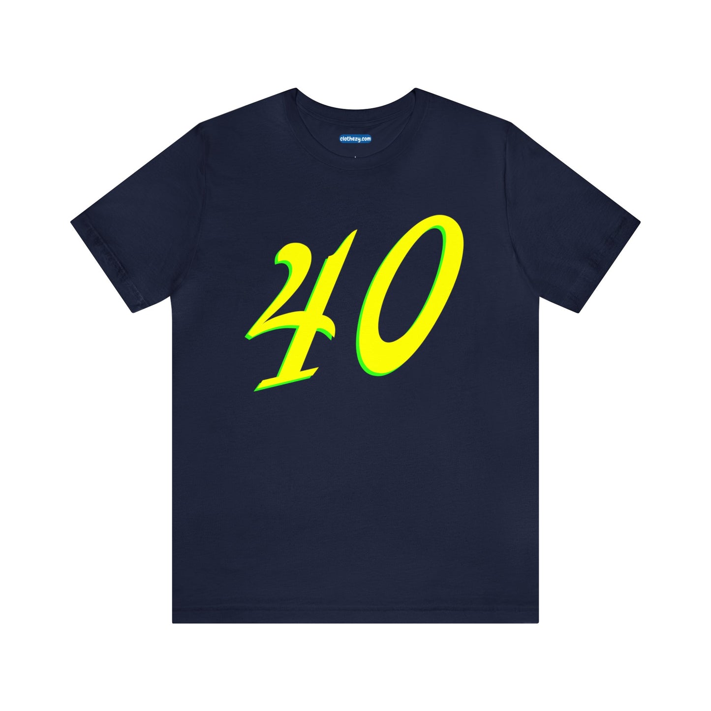 Number 40 Design - Soft Cotton Tee for birthdays and celebrations, Gift for friends and family, Multiple Options by clothezy.com in Navy Size Small - Buy Now