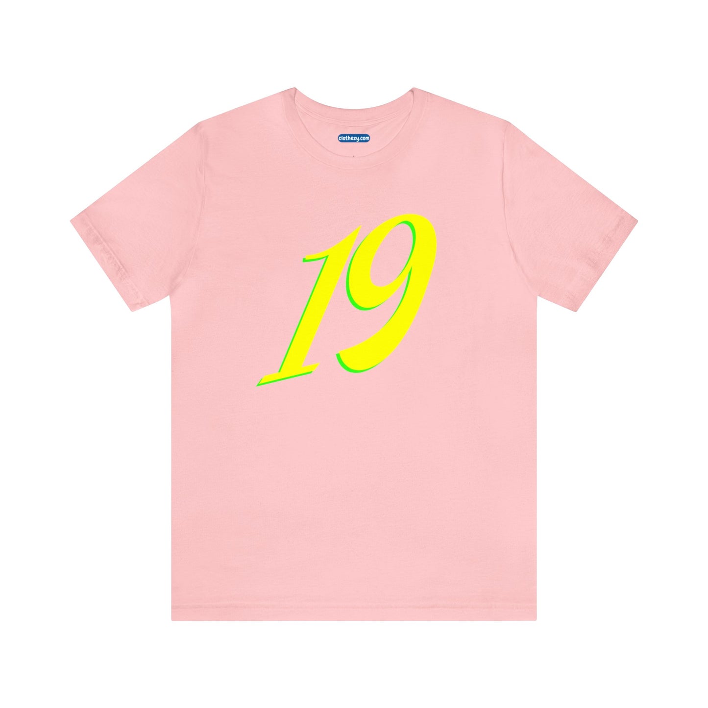Number 19 Design - Soft Cotton Tee for birthdays and celebrations, Gift for friends and family, Multiple Options by clothezy.com in Red Size Small - Buy Now