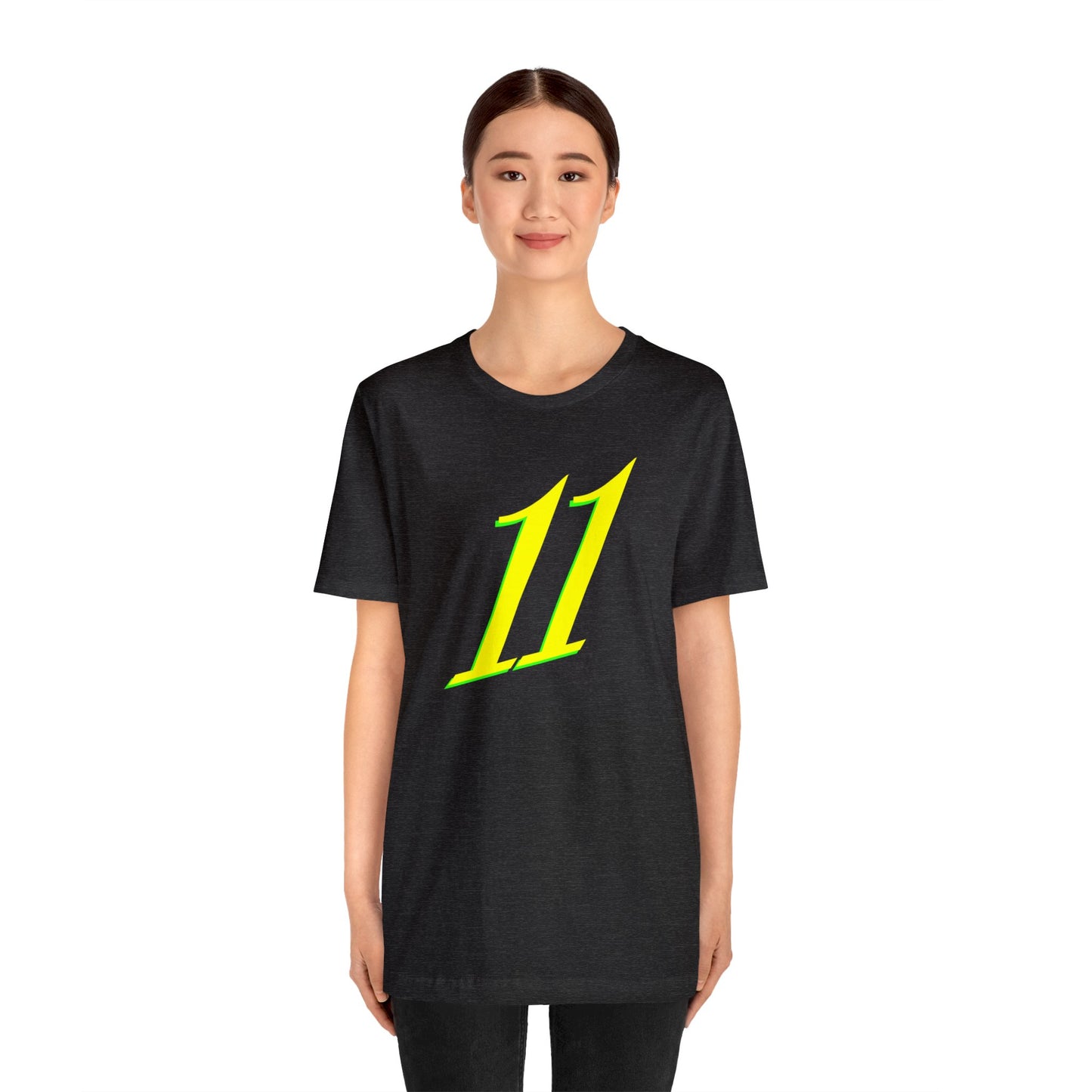 Number 11 Design - Soft Cotton Tee for birthdays and celebrations, Gift for friends and family, Multiple Options by clothezy.com in Asphalt Size Medium - Buy Now