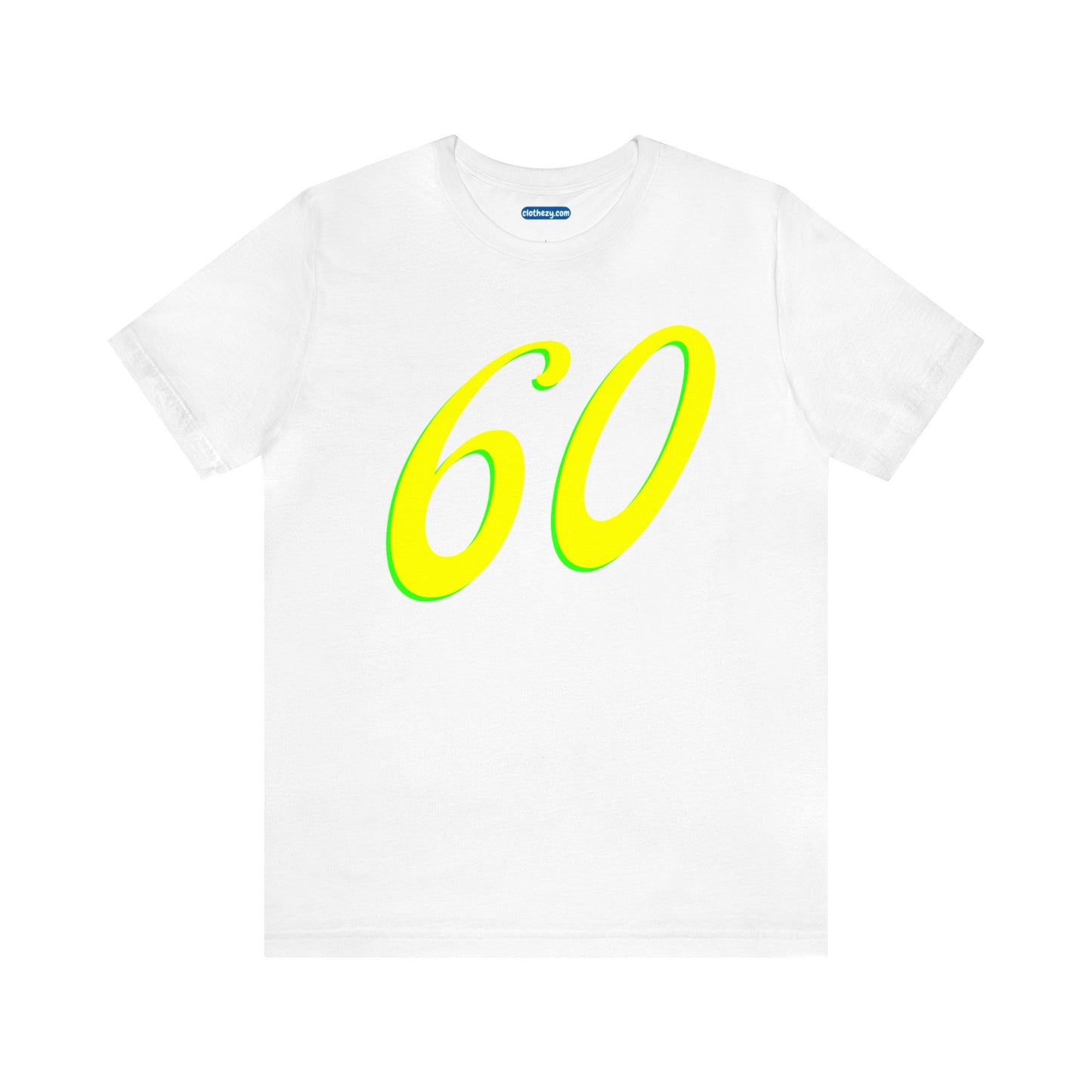 Number 60 Design - Soft Cotton Tee for birthdays and celebrations, Gift for friends and family, Multiple Options by clothezy.com in White Size Small - Buy Now