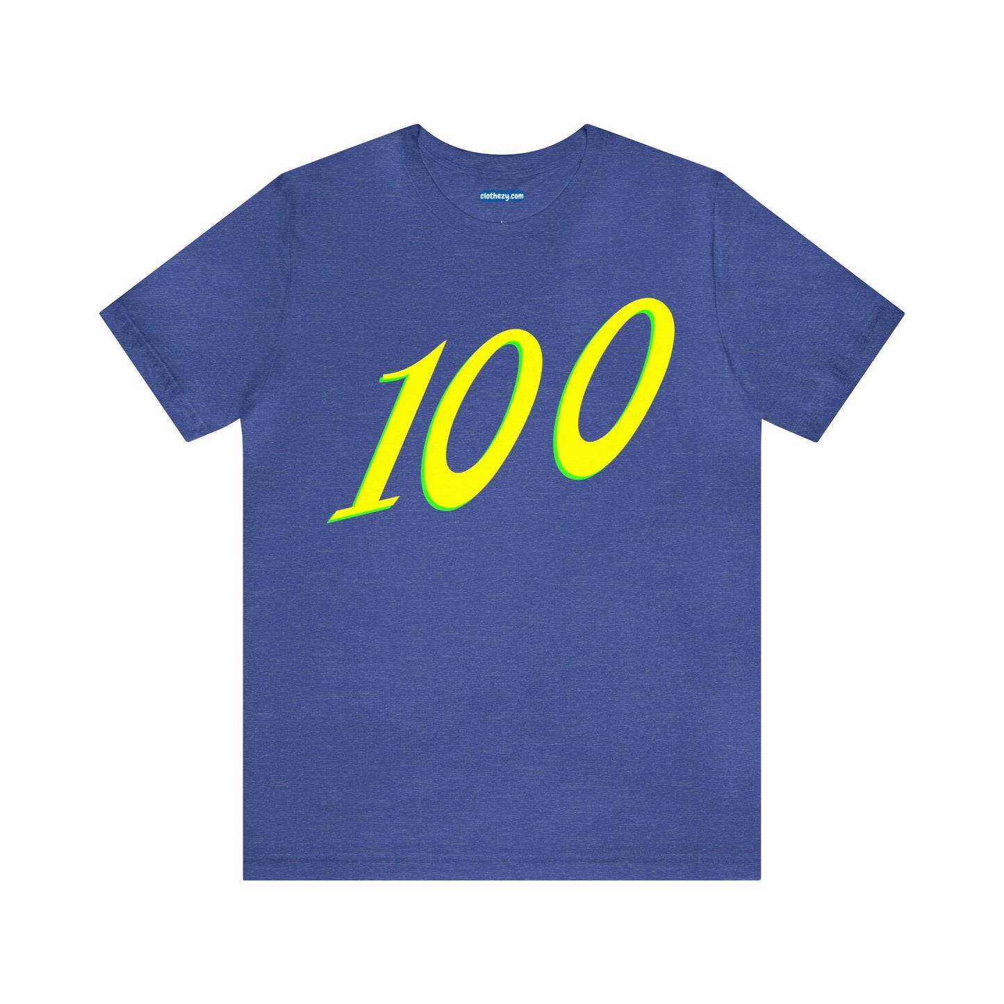 Number 100 Design - Soft Cotton Tee for birthdays and celebrations, Gift for friends and family, Multiple Options by clothezy.com in Royal Blue Heather Size Small - Buy Now