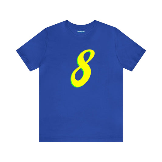 Number 8 Design - Soft Cotton Tee for birthdays and celebrations, Gift for friends and family, Multiple Options by clothezy.com in Asphalt Size Small - Buy Now