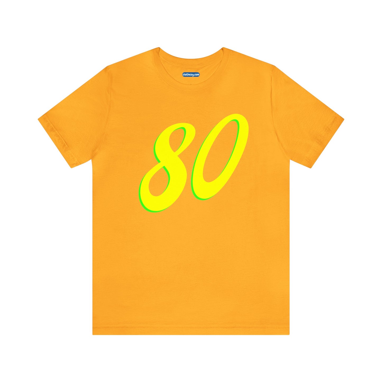 Number 80 Design - Soft Cotton Tee for birthdays and celebrations, Gift for friends and family, Multiple Options by clothezy.com in Green Heather Size Small - Buy Now