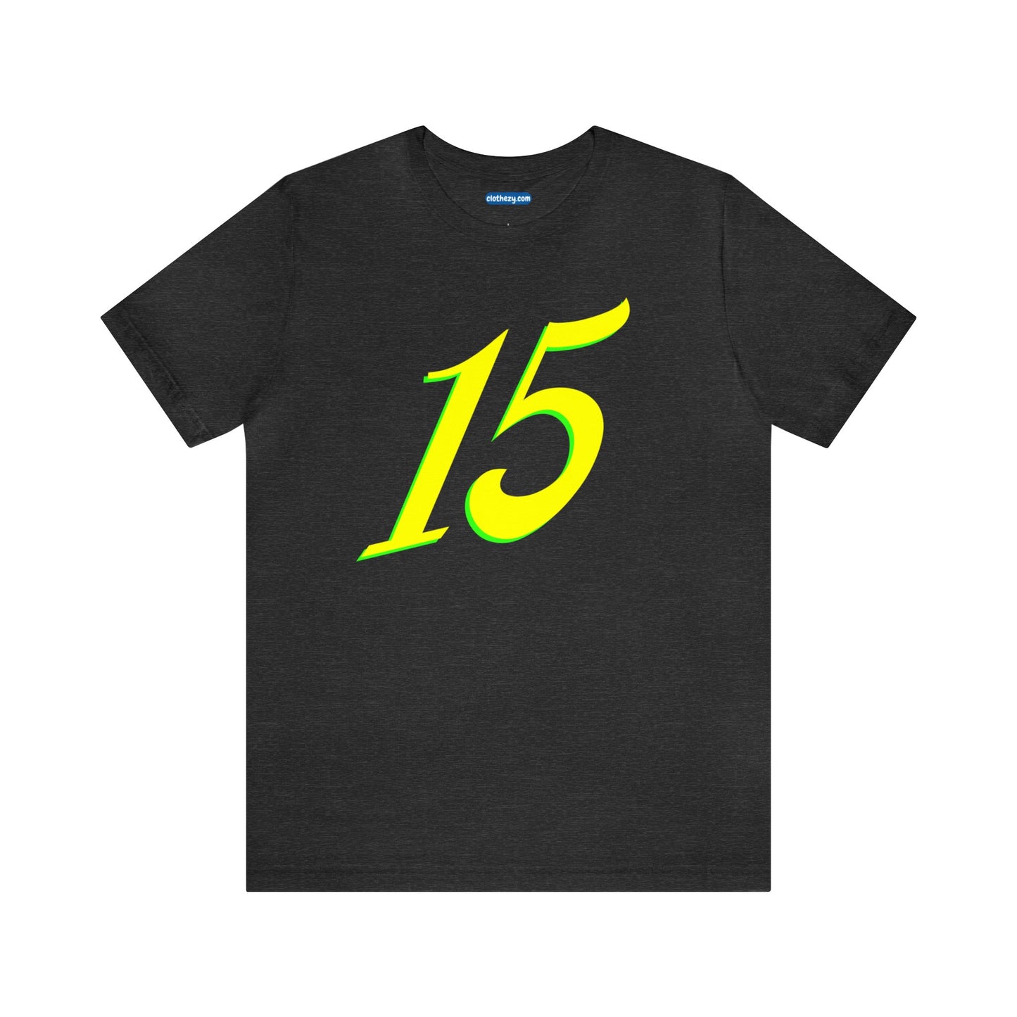 Number 15 Design - Soft Cotton Tee for birthdays and celebrations, Gift for friends and family, Multiple Options by clothezy.com in Gold Size Small - Buy Now