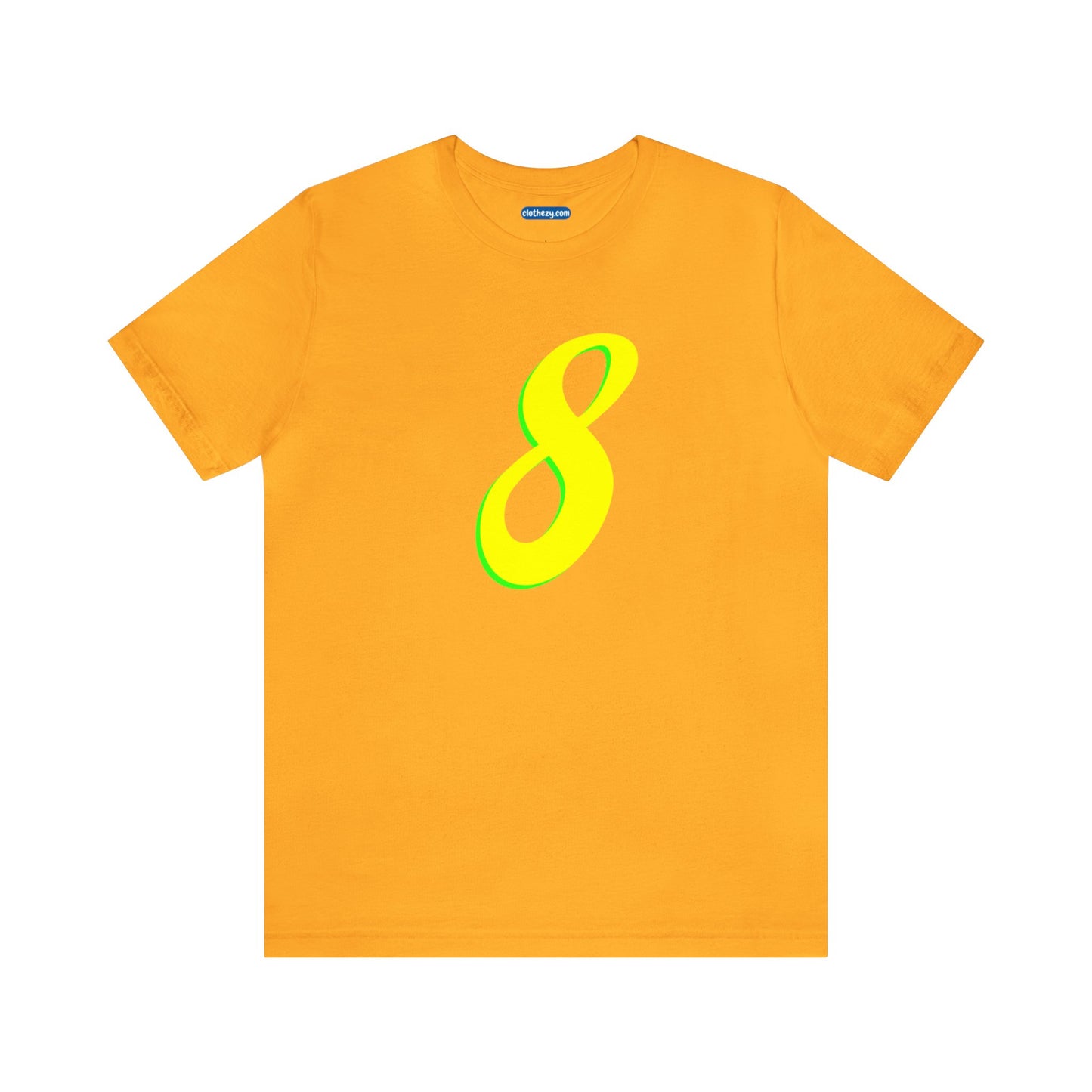 Number 8 Design - Soft Cotton Tee for birthdays and celebrations, Gift for friends and family, Multiple Options by clothezy.com in Green Heather Size Small - Buy Now
