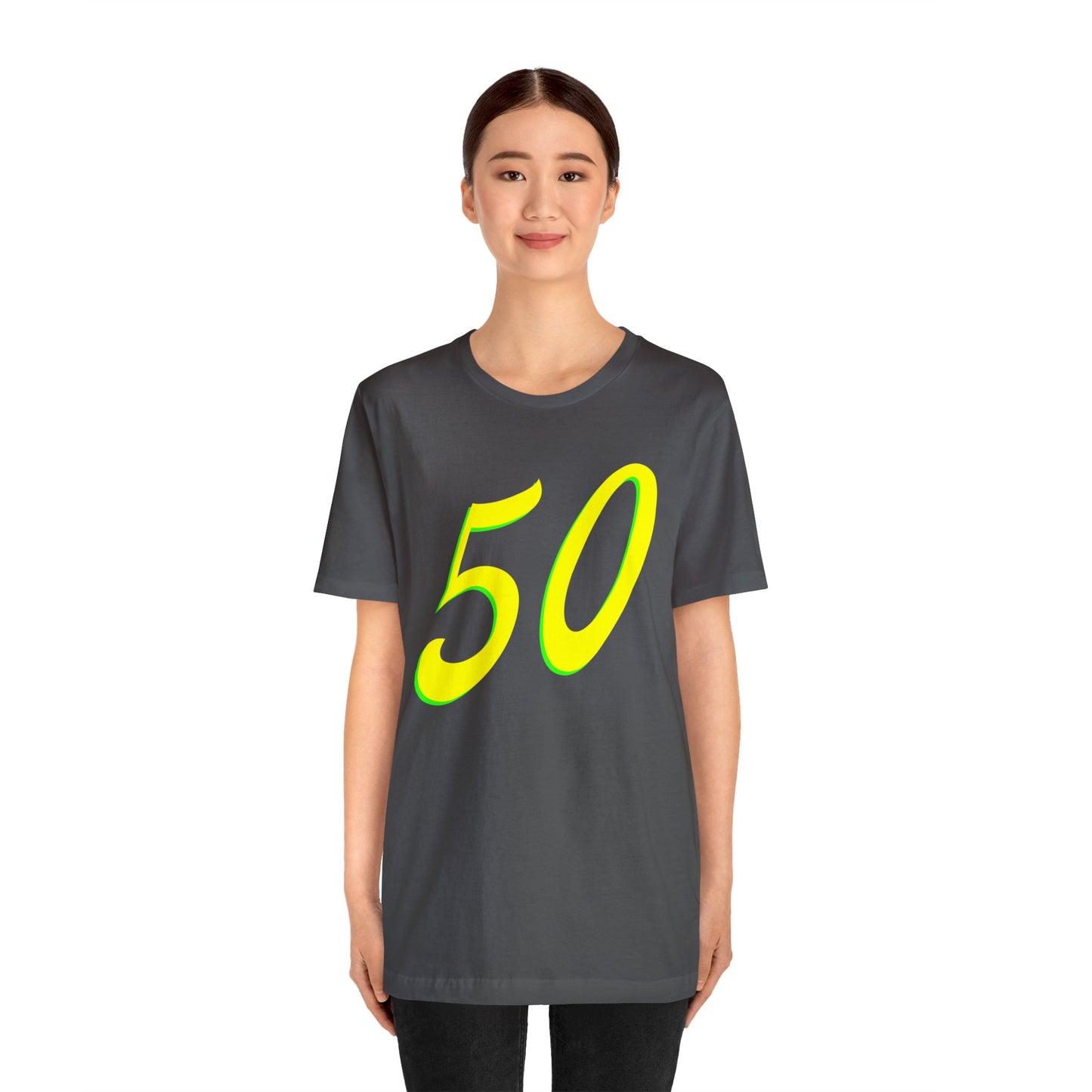 Number 50 Design - Soft Cotton Tee for birthdays and celebrations, Gift for friends and family, Multiple Options by clothezy.com in Black Size Medium - Buy Now