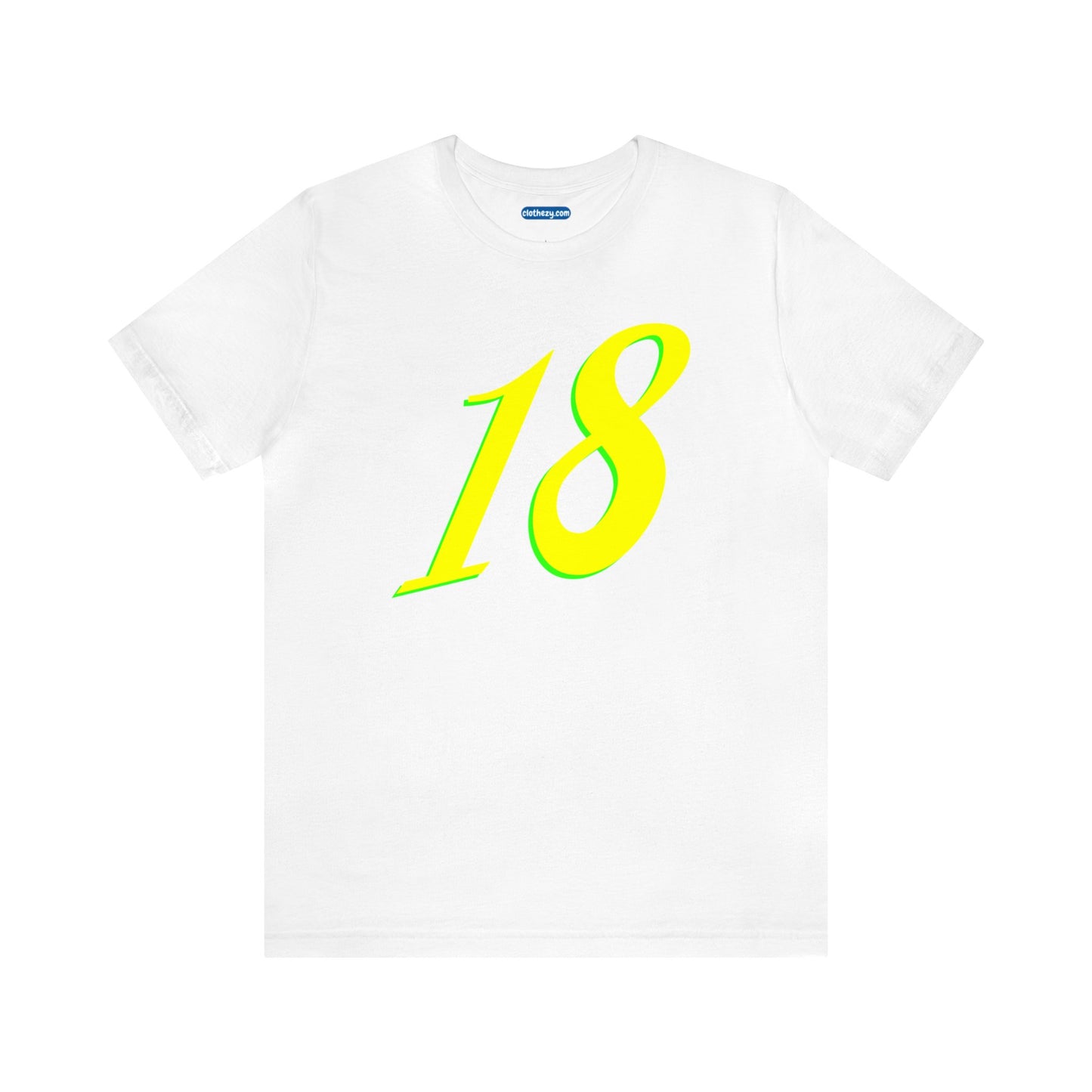 Number 18 Design - Soft Cotton Tee for birthdays and celebrations, Gift for friends and family, Multiple Options by clothezy.com in White Size Small - Buy Now