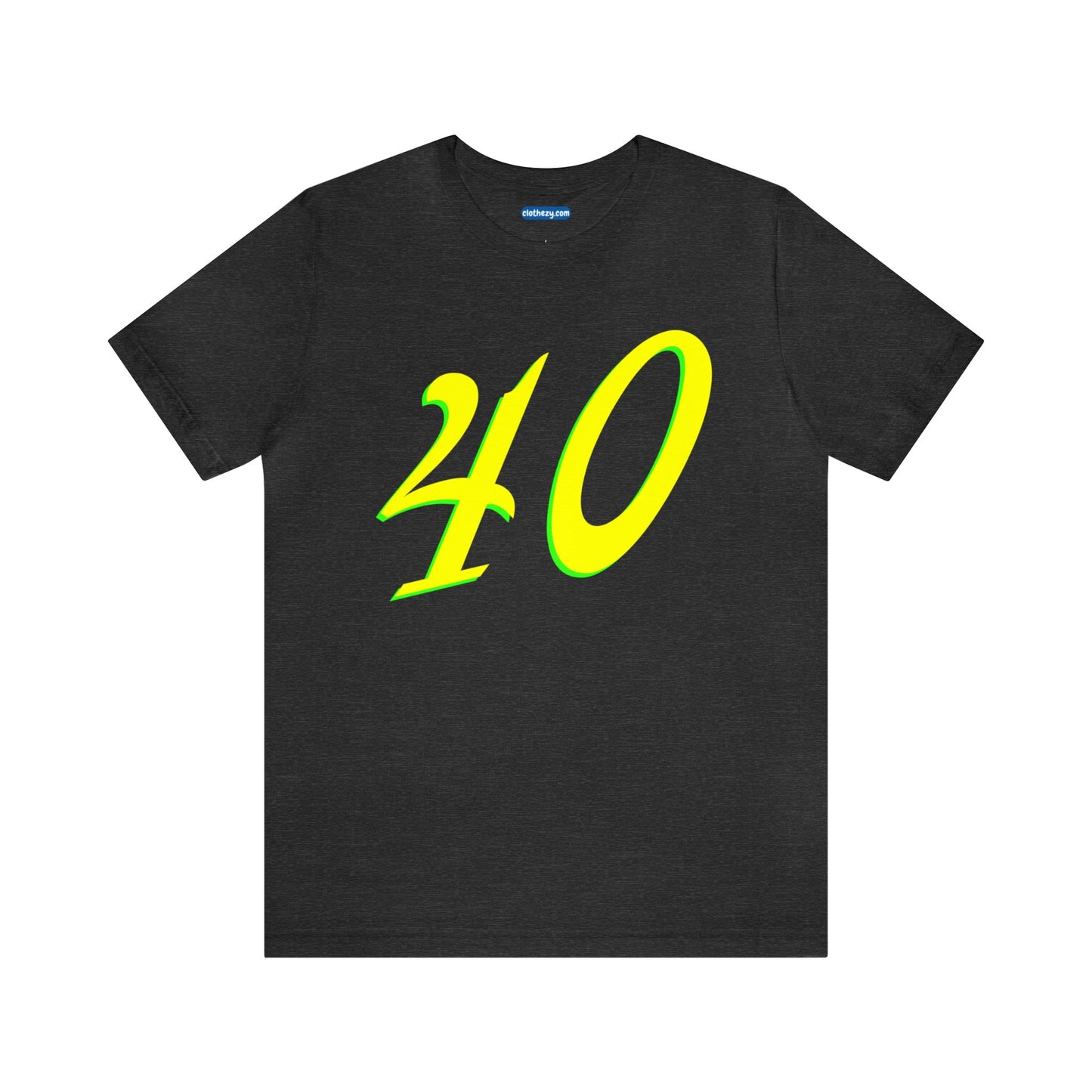 Number 40 Design - Soft Cotton Tee for birthdays and celebrations, Gift for friends and family, Multiple Options by clothezy.com in Gold Size Small - Buy Now