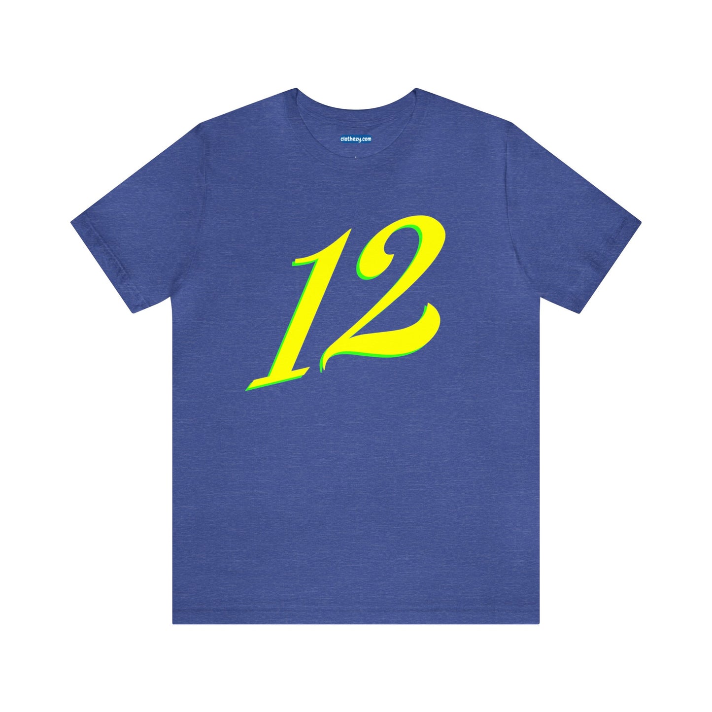Number 12 Design - Soft Cotton Tee for birthdays and celebrations, Gift for friends and family, Multiple Options by clothezy.com in Navy Size Small - Buy Now
