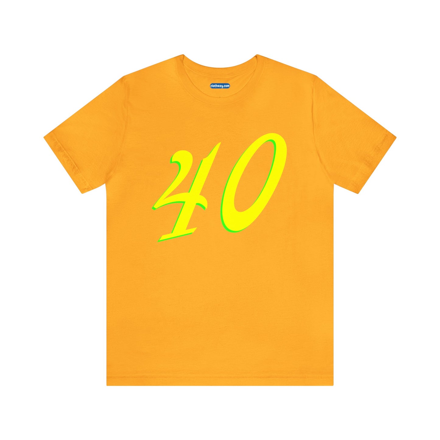 Number 40 Design - Soft Cotton Tee for birthdays and celebrations, Gift for friends and family, Multiple Options by clothezy.com in Green Heather Size Small - Buy Now