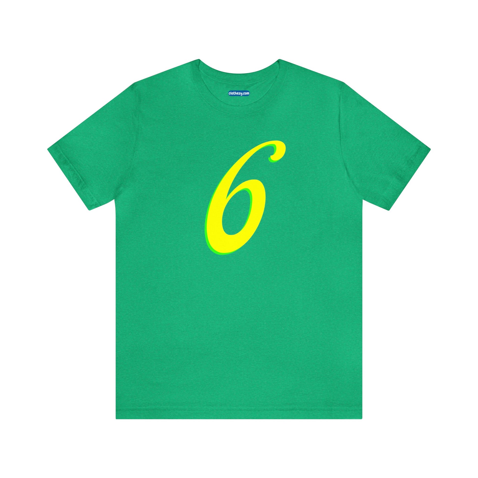Number 6 Design - Soft Cotton Tee for birthdays and celebrations, Gift for friends and family, Multiple Options by clothezy.com in Royal Blue Heather Size Small - Buy Now
