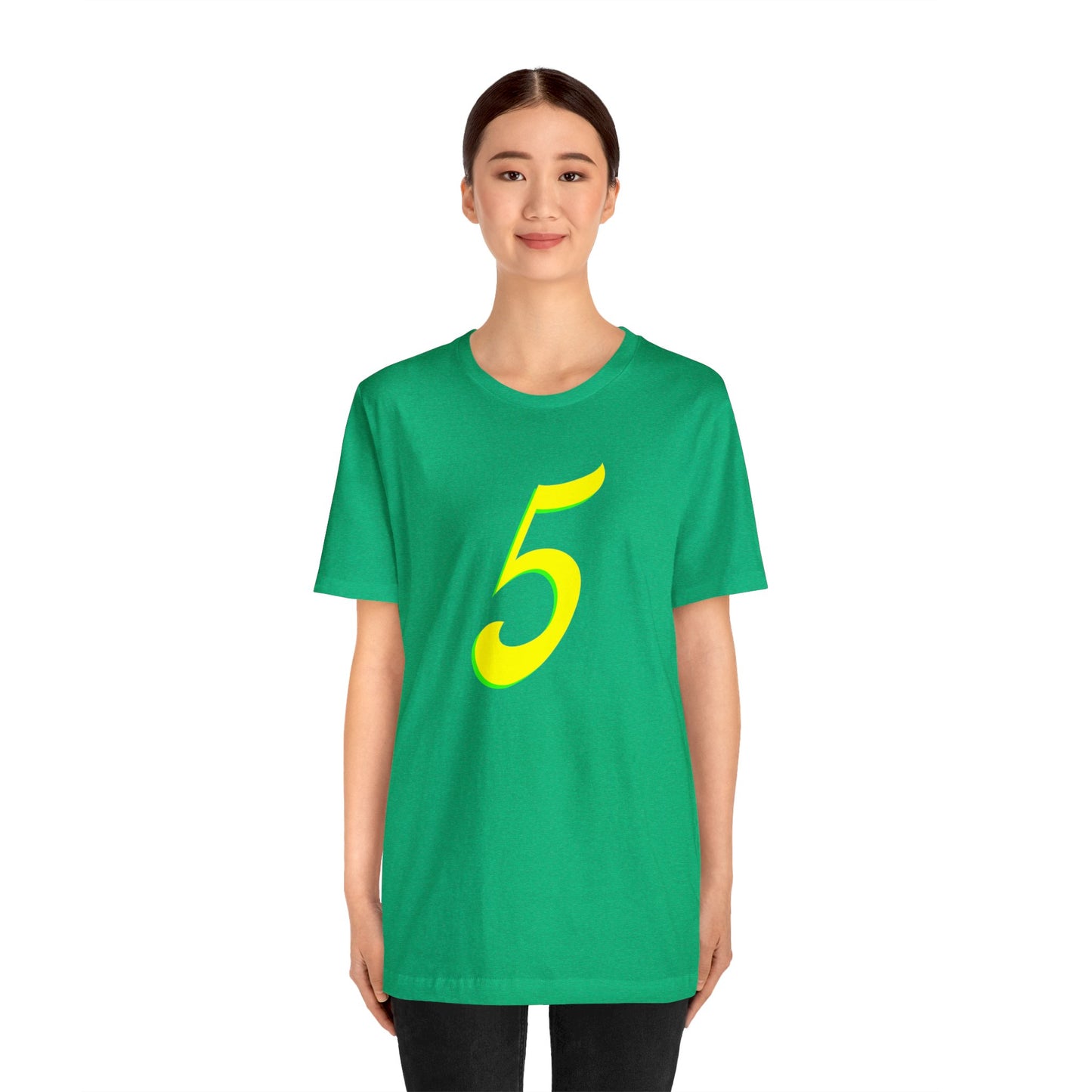 Number 5 Design - Soft Cotton Tee for birthdays and celebrations, Gift for friends and family, Multiple Options by clothezy.com in Black Size Medium - Buy Now